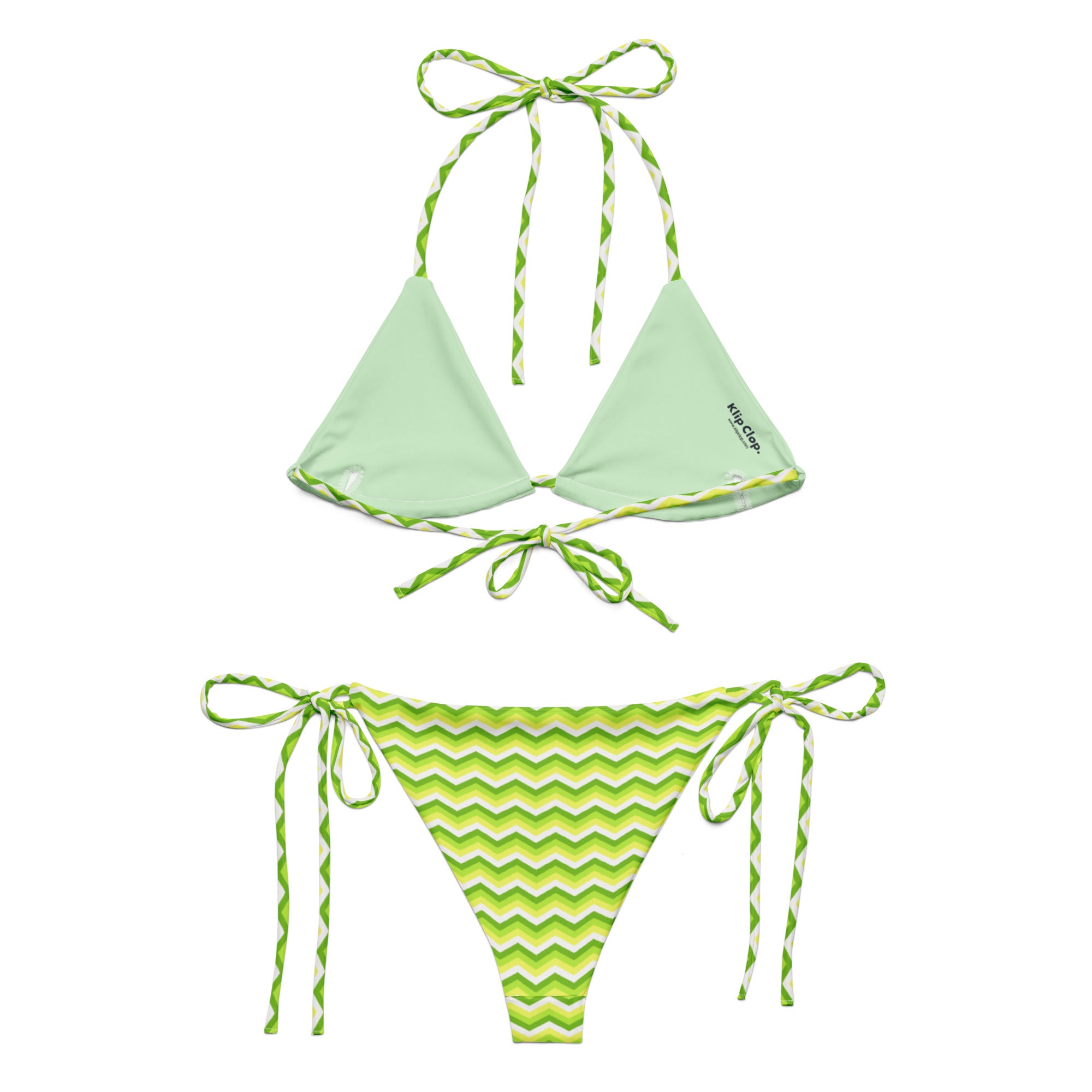 Recycled string bikini-Zig Zag Stripes VI