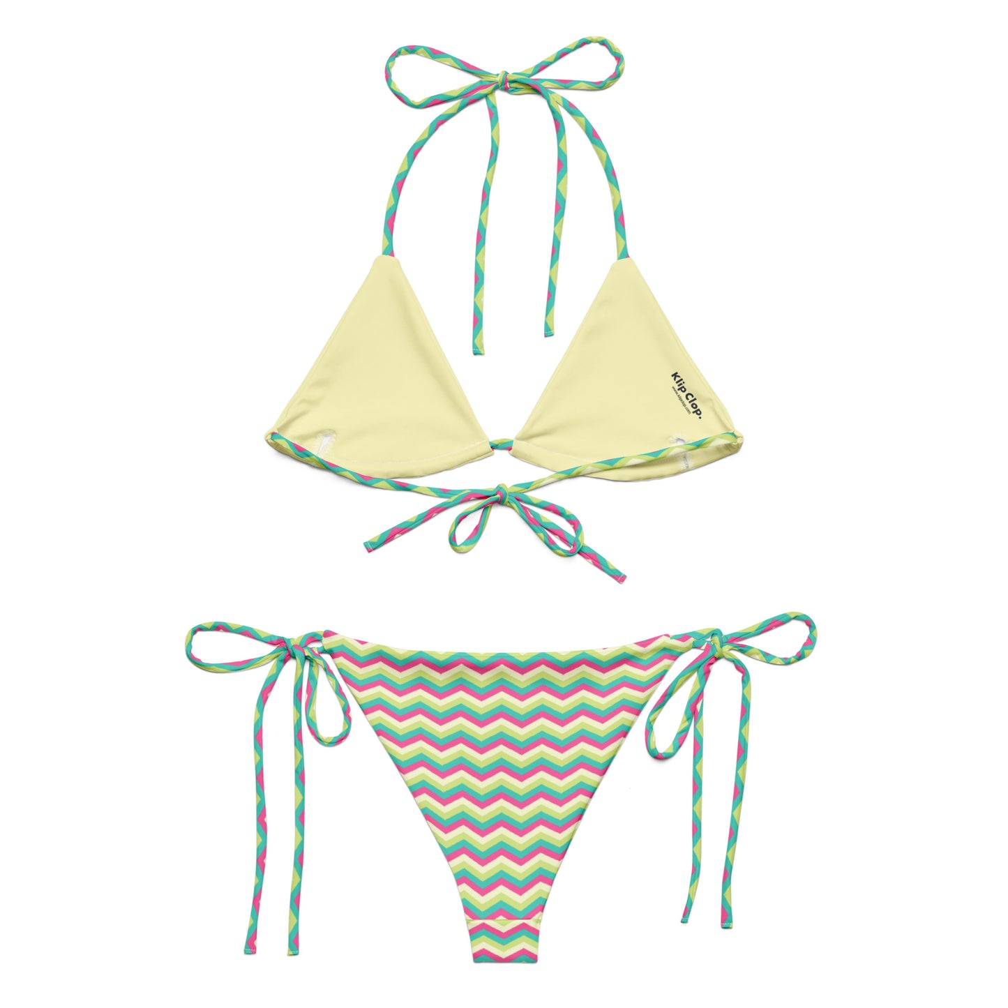 Recycled string bikini-Zig Zag Stripes V