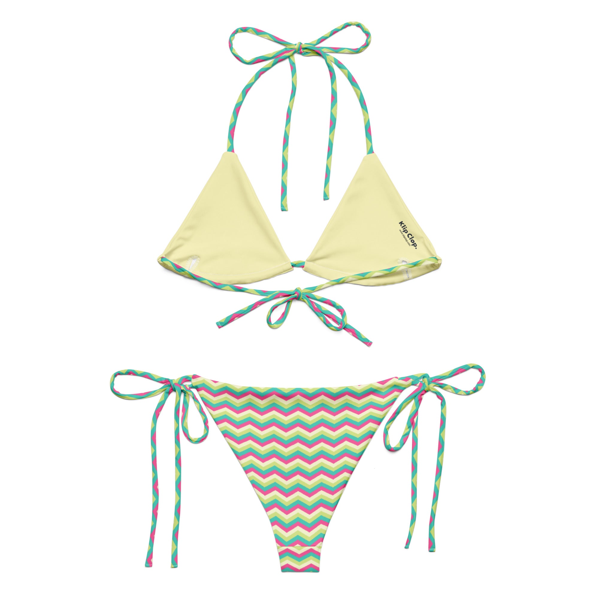 Recycled string bikini-Zig Zag Stripes V