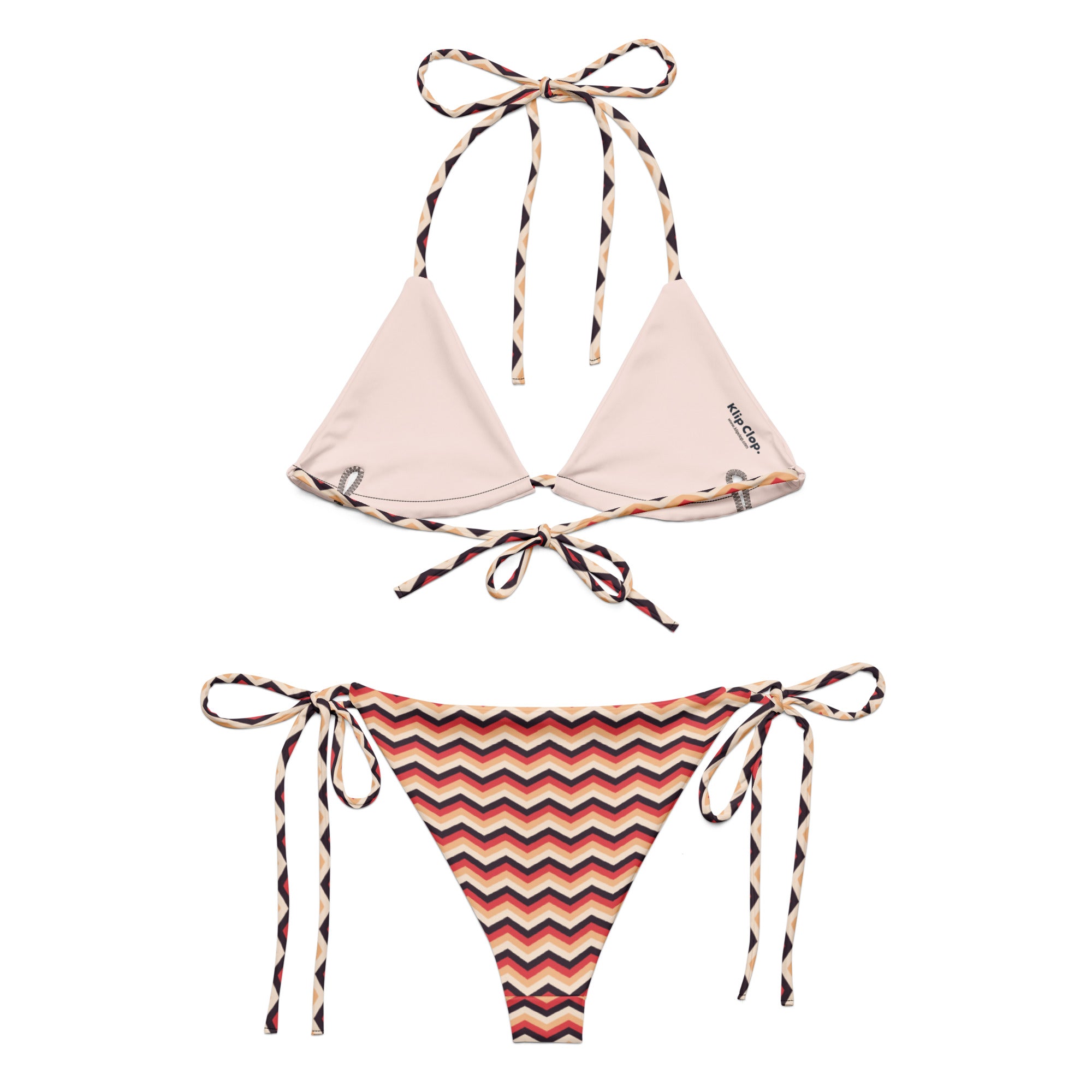 Recycled string bikini-Zig Zag Stripes IV