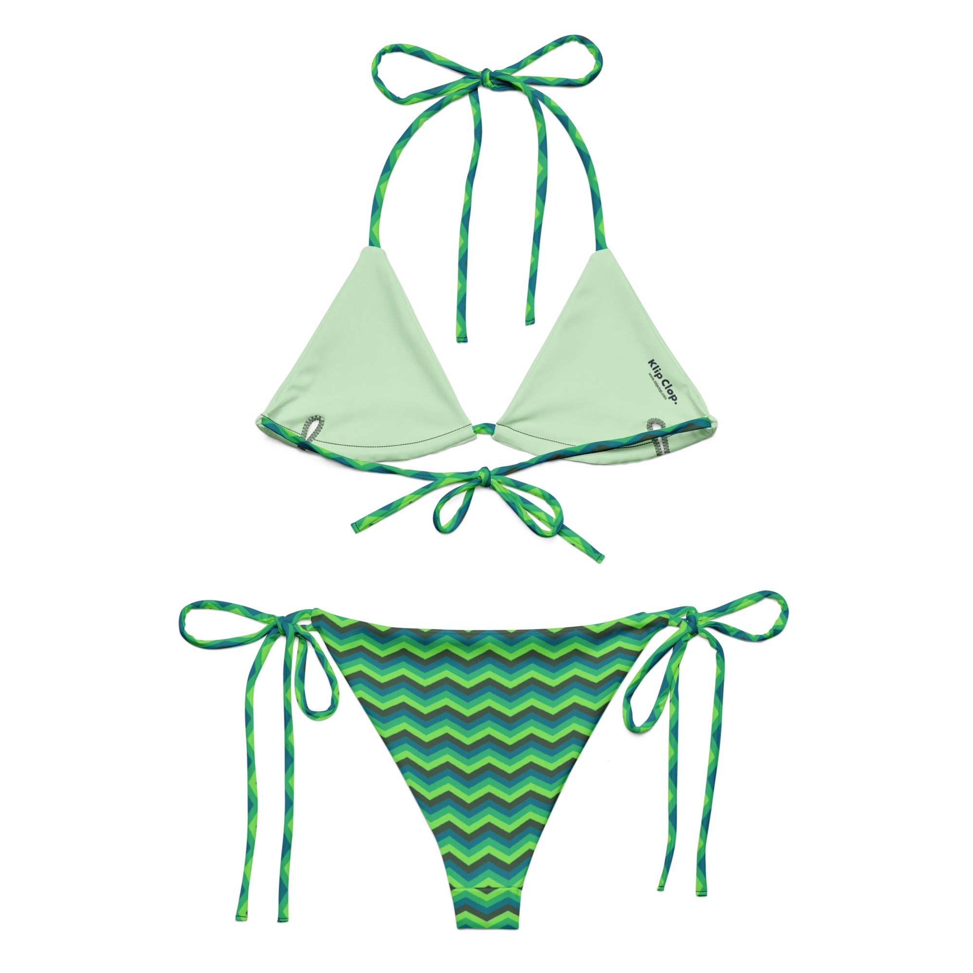 Recycled string bikini-Zig Zag Stripes III