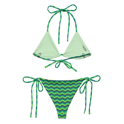 Recycled string bikini-Zig Zag Stripes III