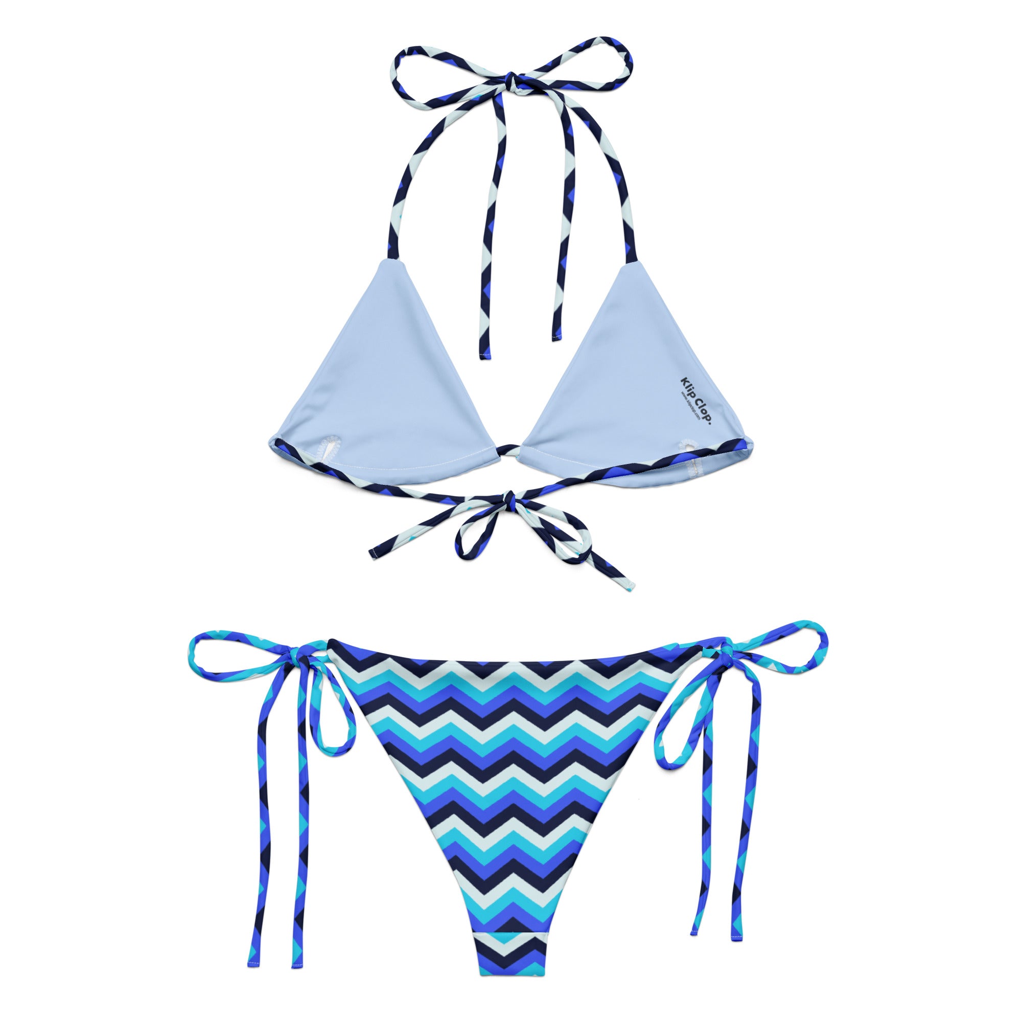 Recycled string bikini-Zig Zag Stripes II