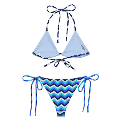Recycled string bikini-Zig Zag Stripes II