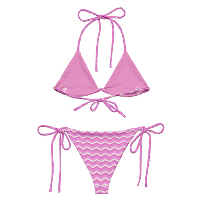 Recycled string bikini-Zig Zag Stripes I