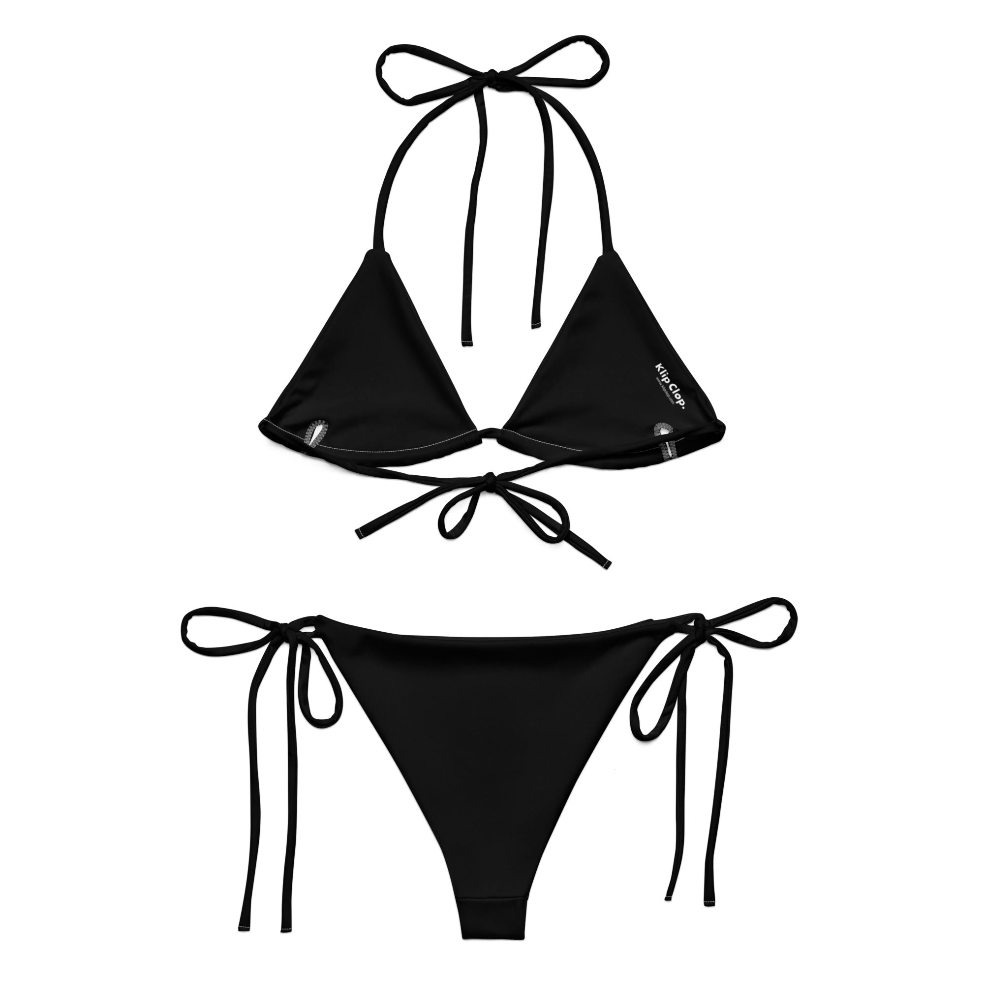 Recycled string bikini-Black