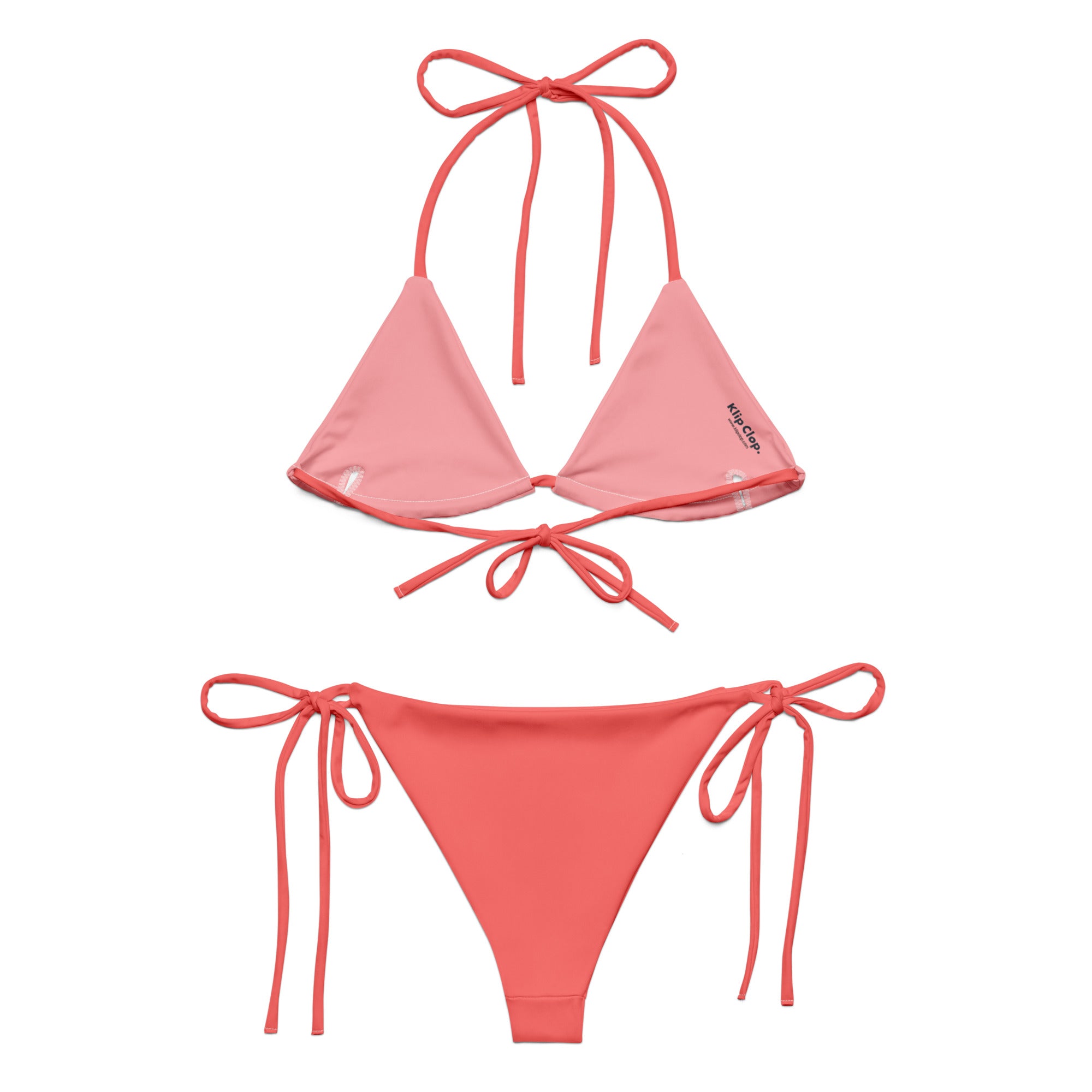 Recycled string bikini-Coral