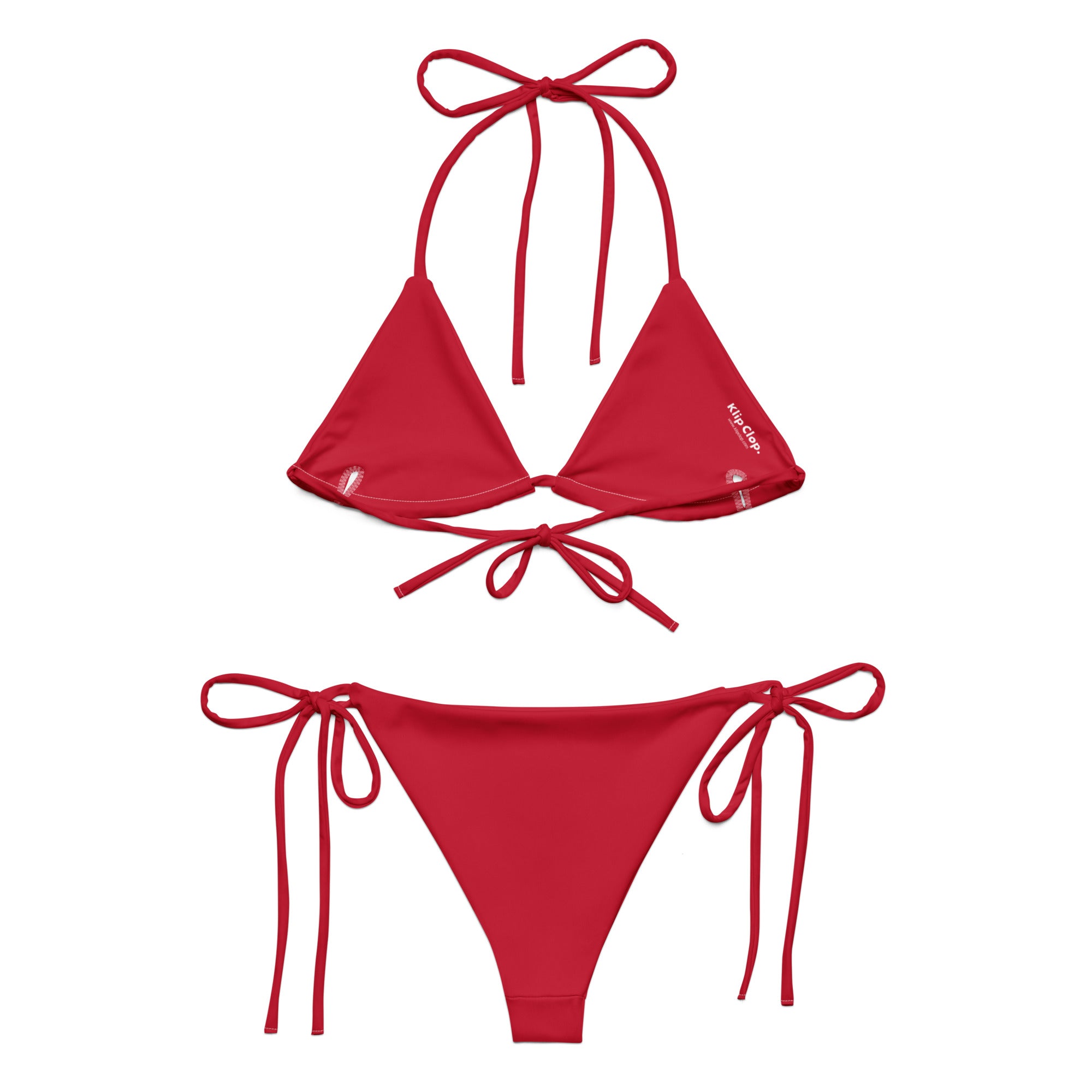 Recycled string bikini-Red