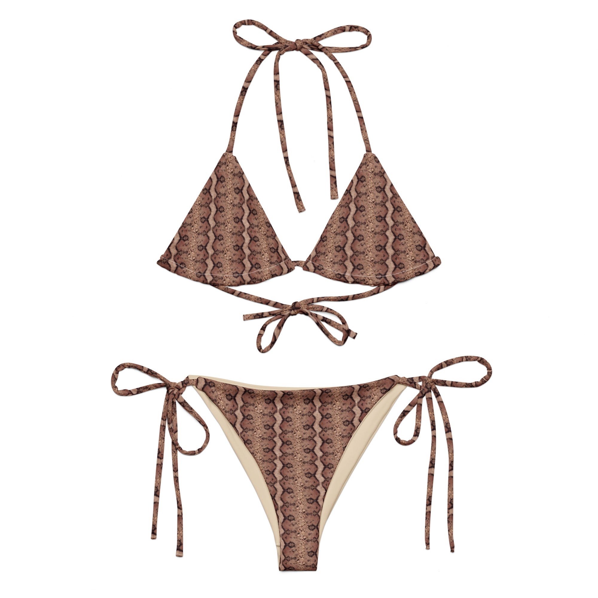 string bikini-Snake Skin