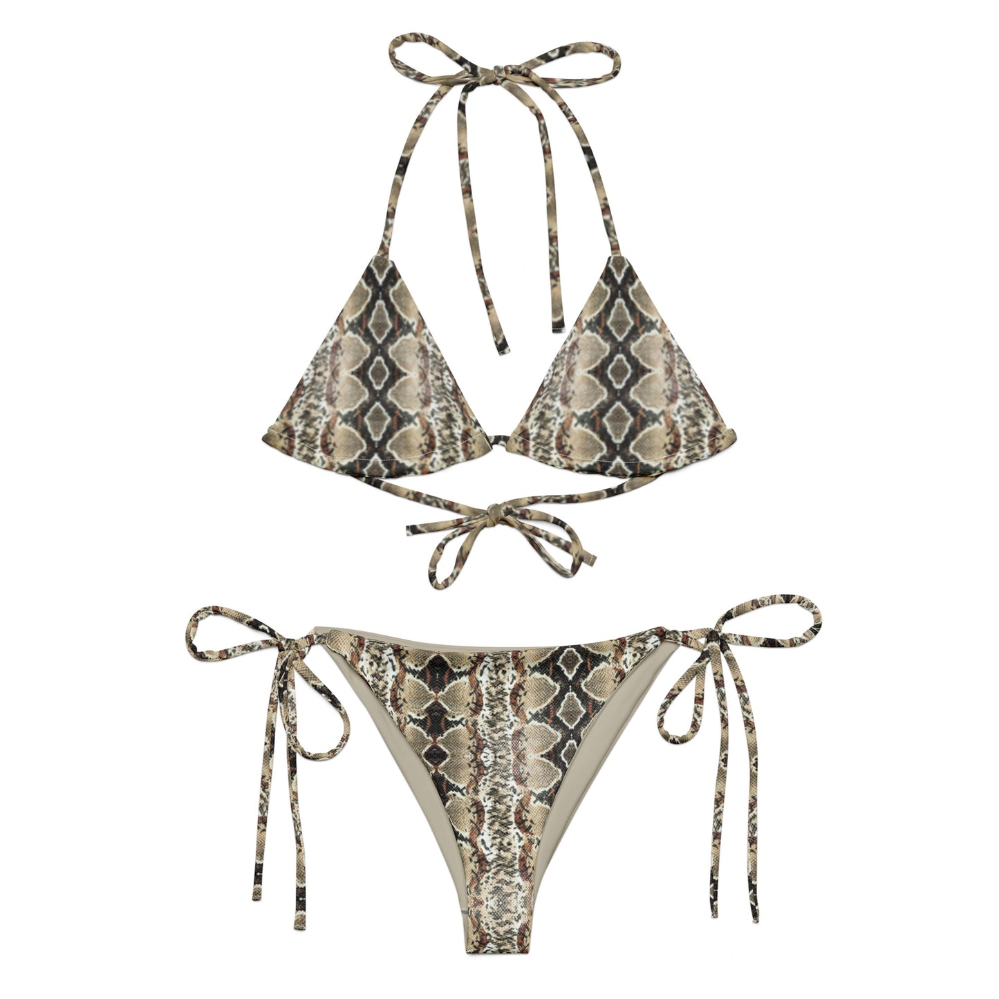 string bikini-Snake Skin