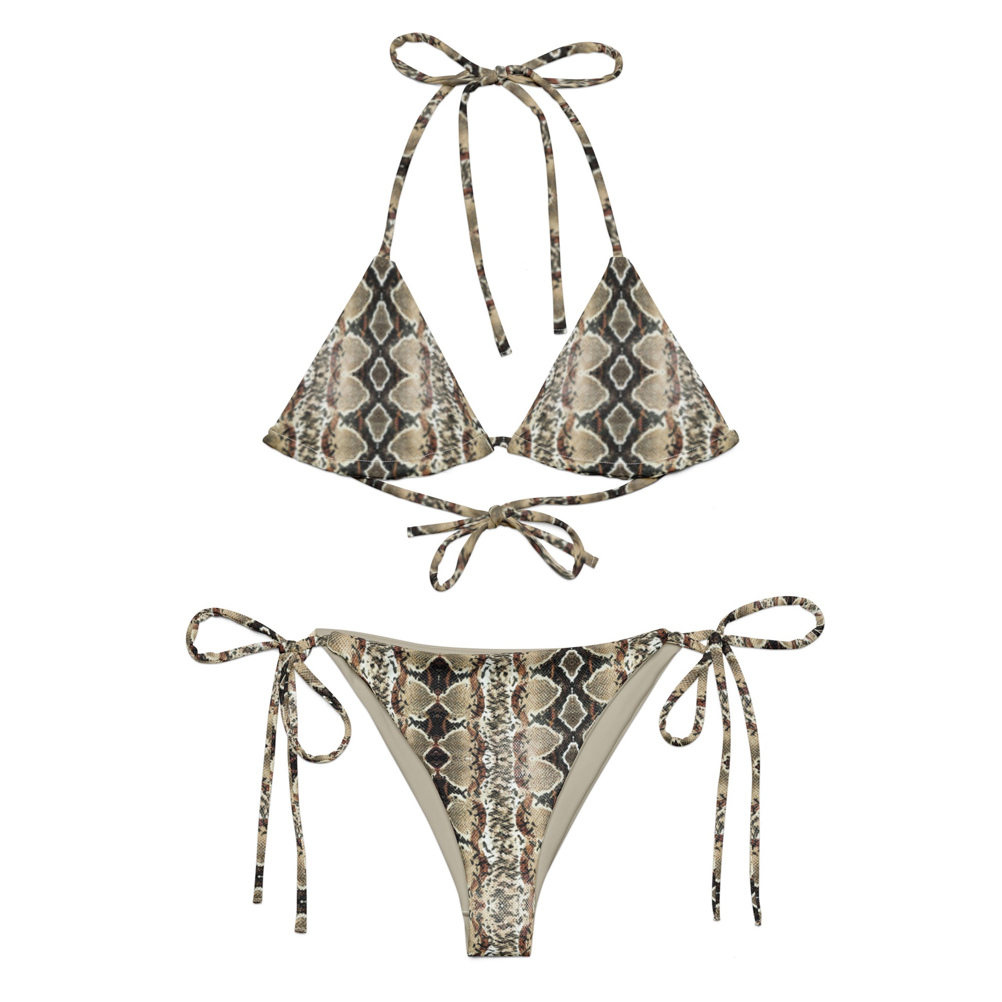 string bikini-Snake Skin
