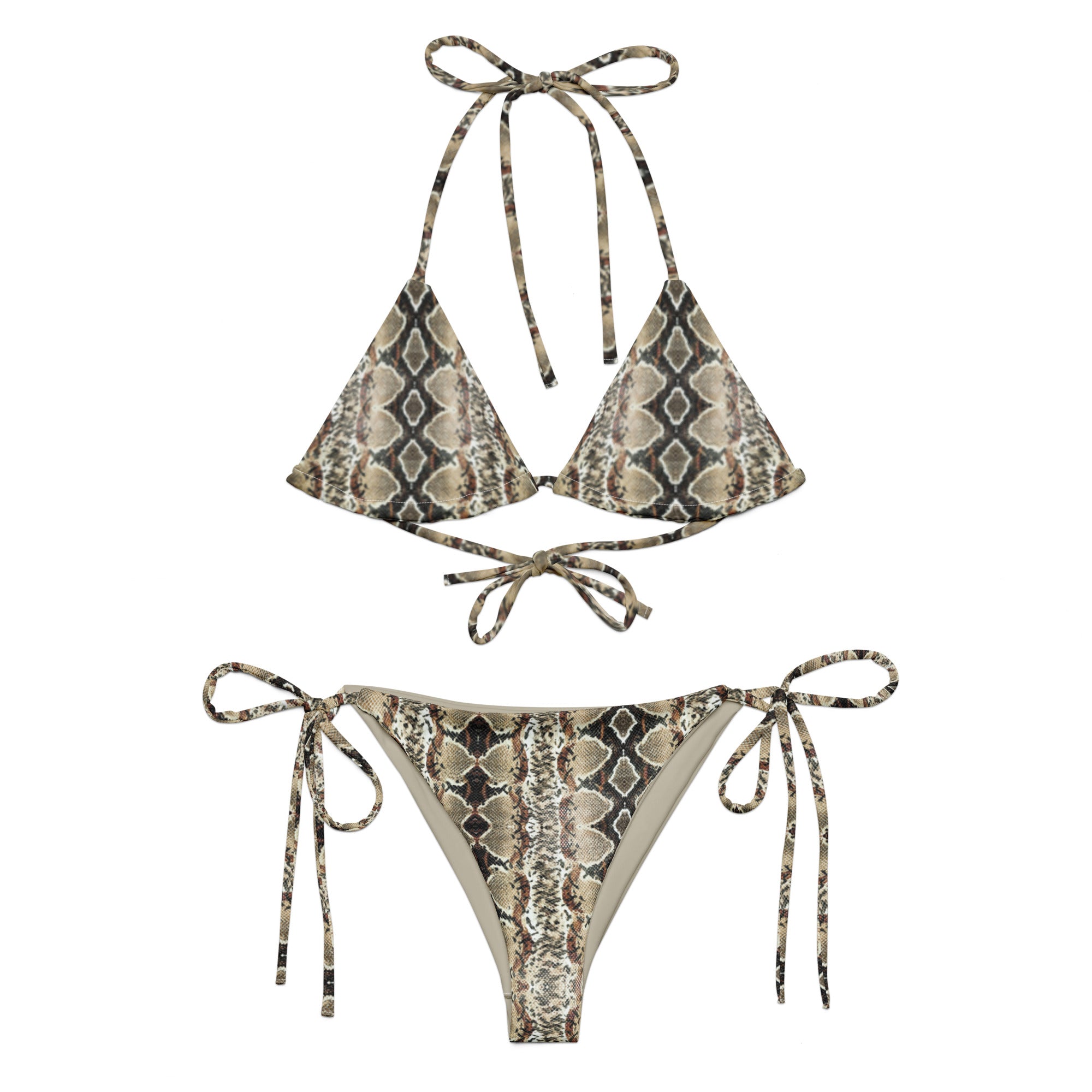 string bikini-Snake Skin