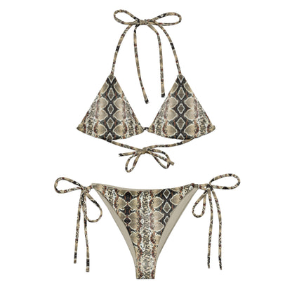 string bikini-Snake Skin