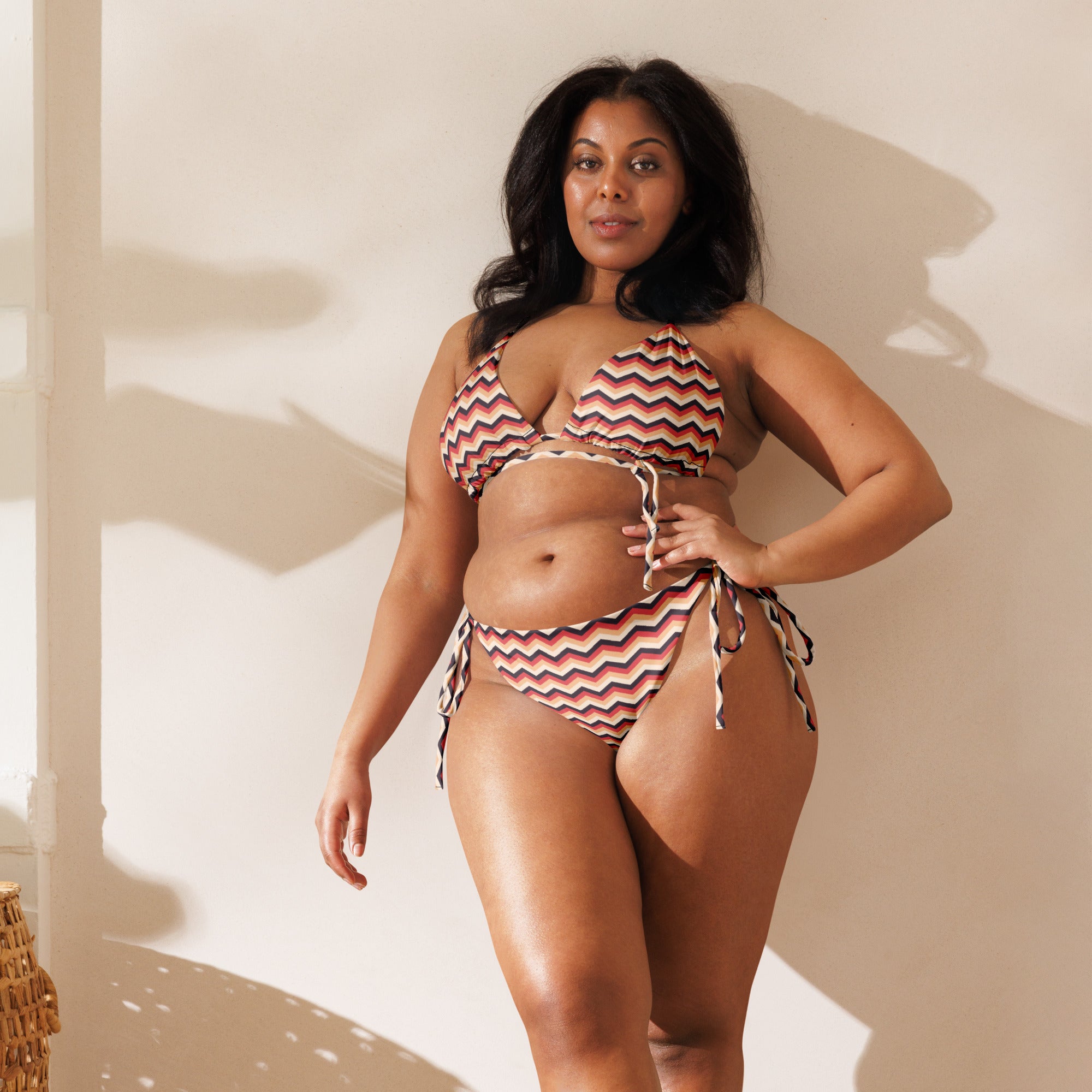 Recycled string bikini-Zig Zag Stripes IV