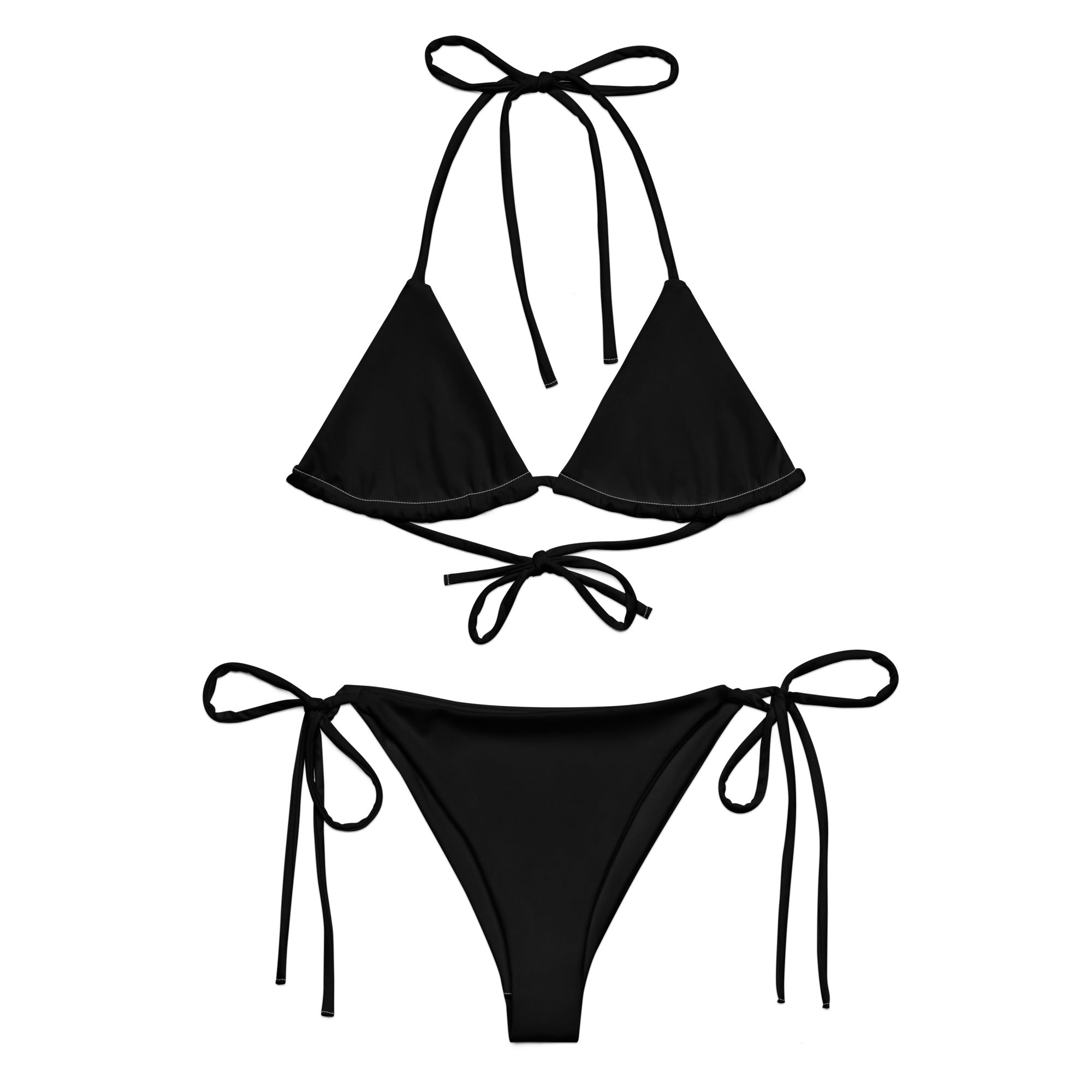 Recycled string bikini-Black