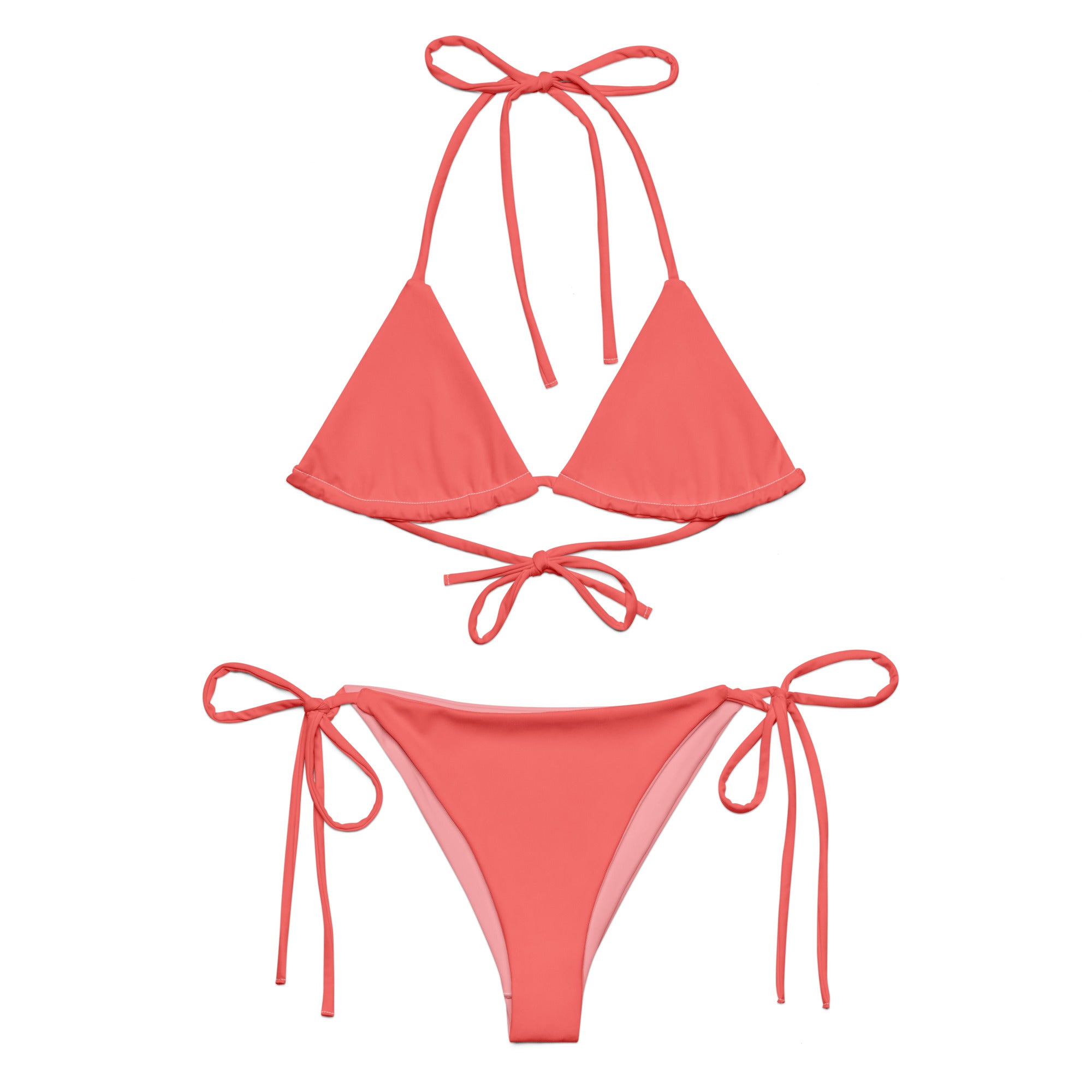 string bikini Coral