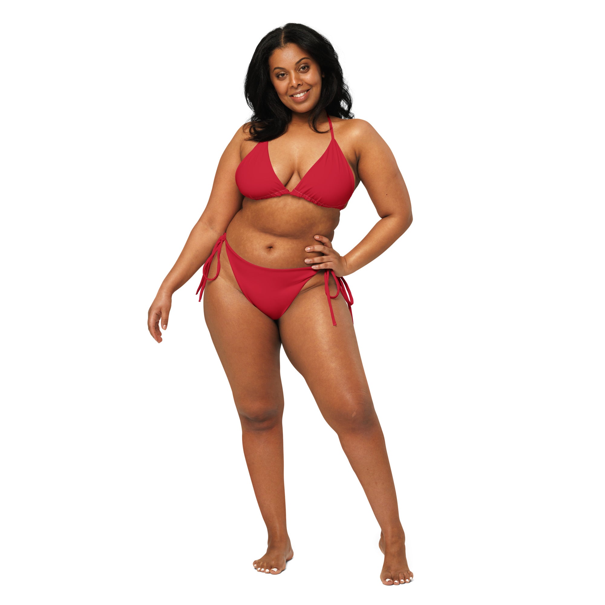 Recycled string bikini-Red