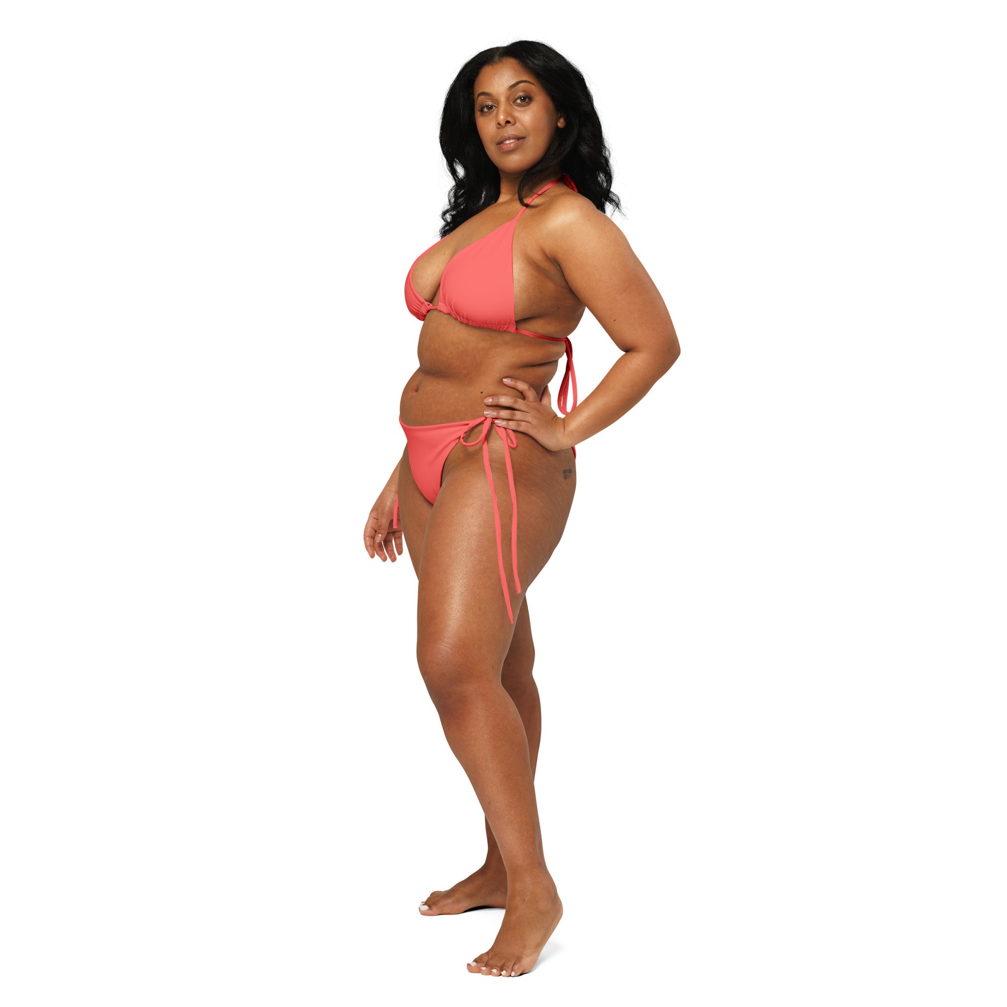 Recycled string bikini-Coral