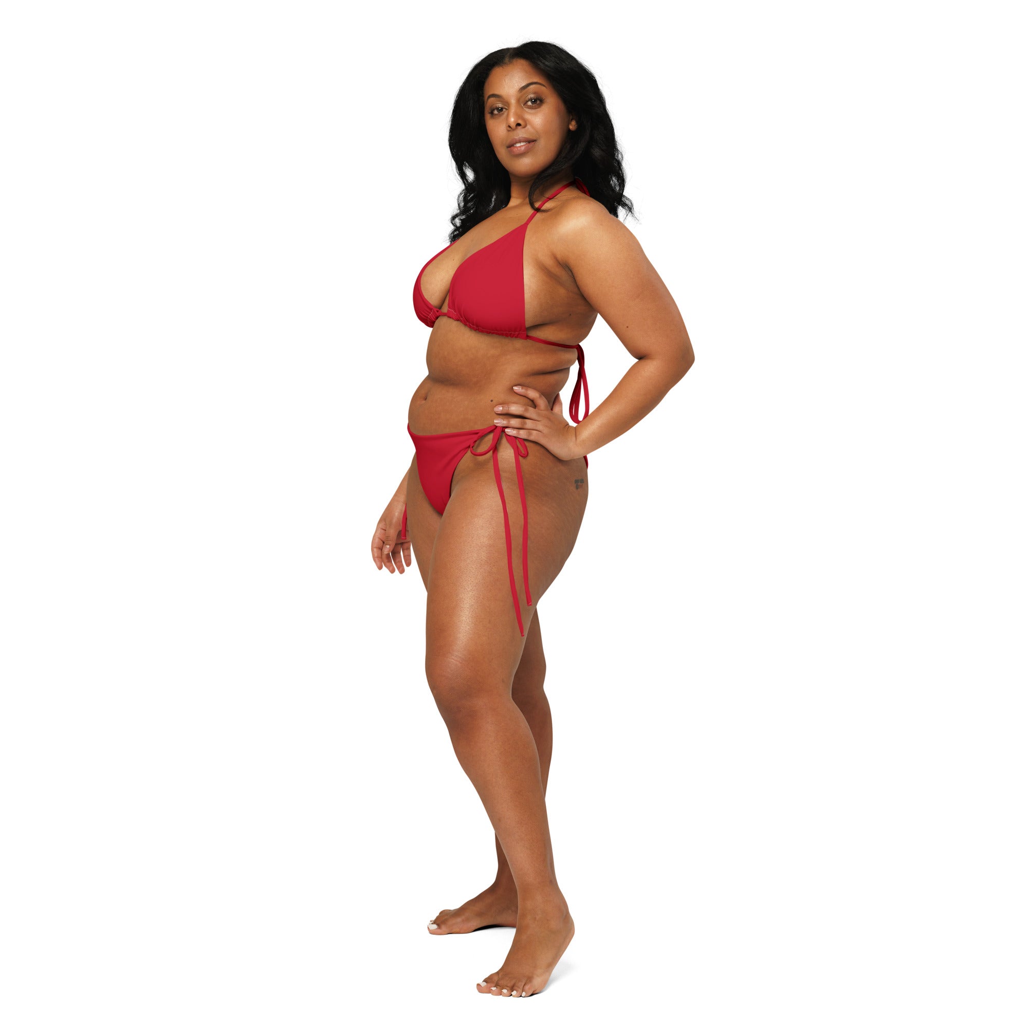 Recycled string bikini-Red