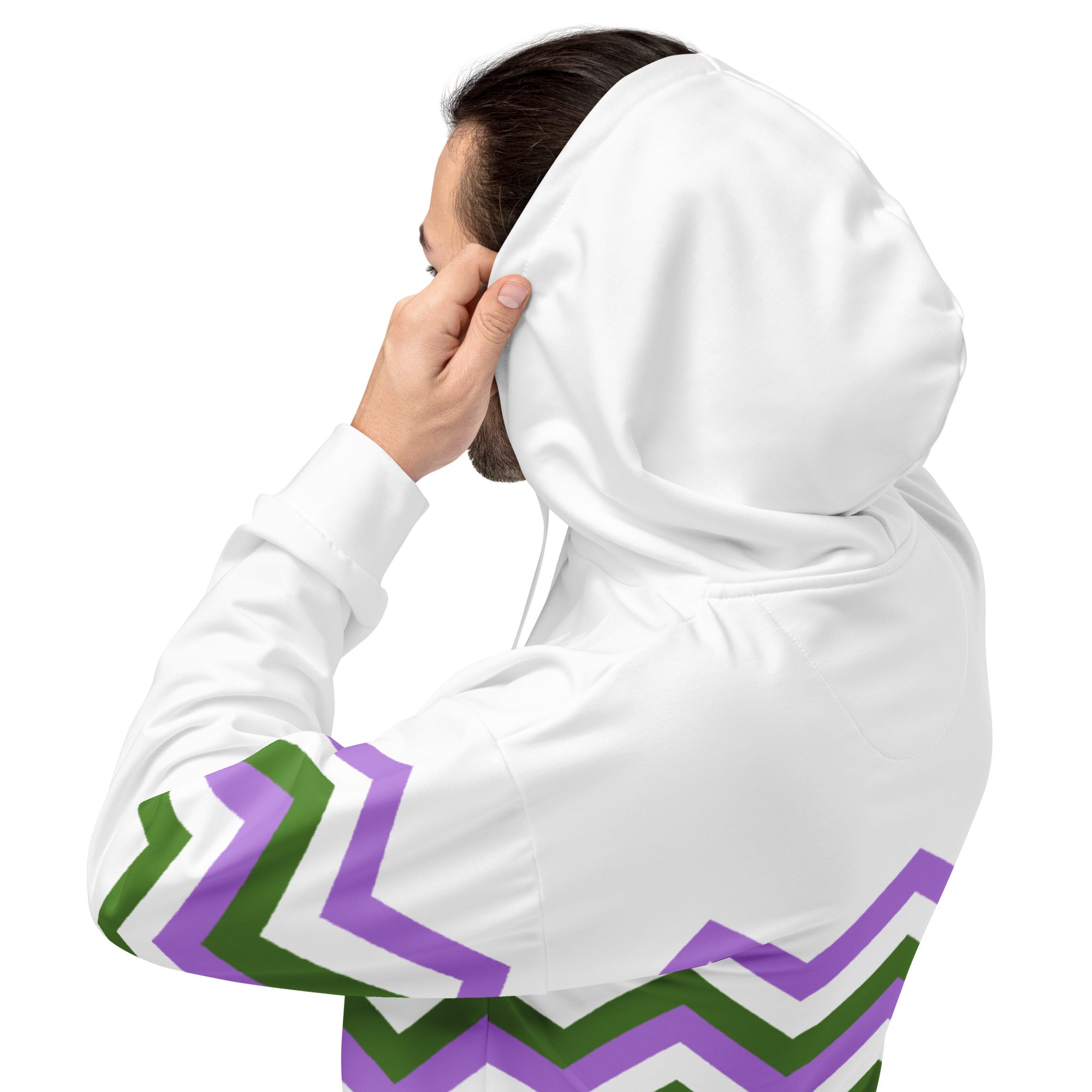 Unisex Hoodie-Genderqueer Zigzag Pattern