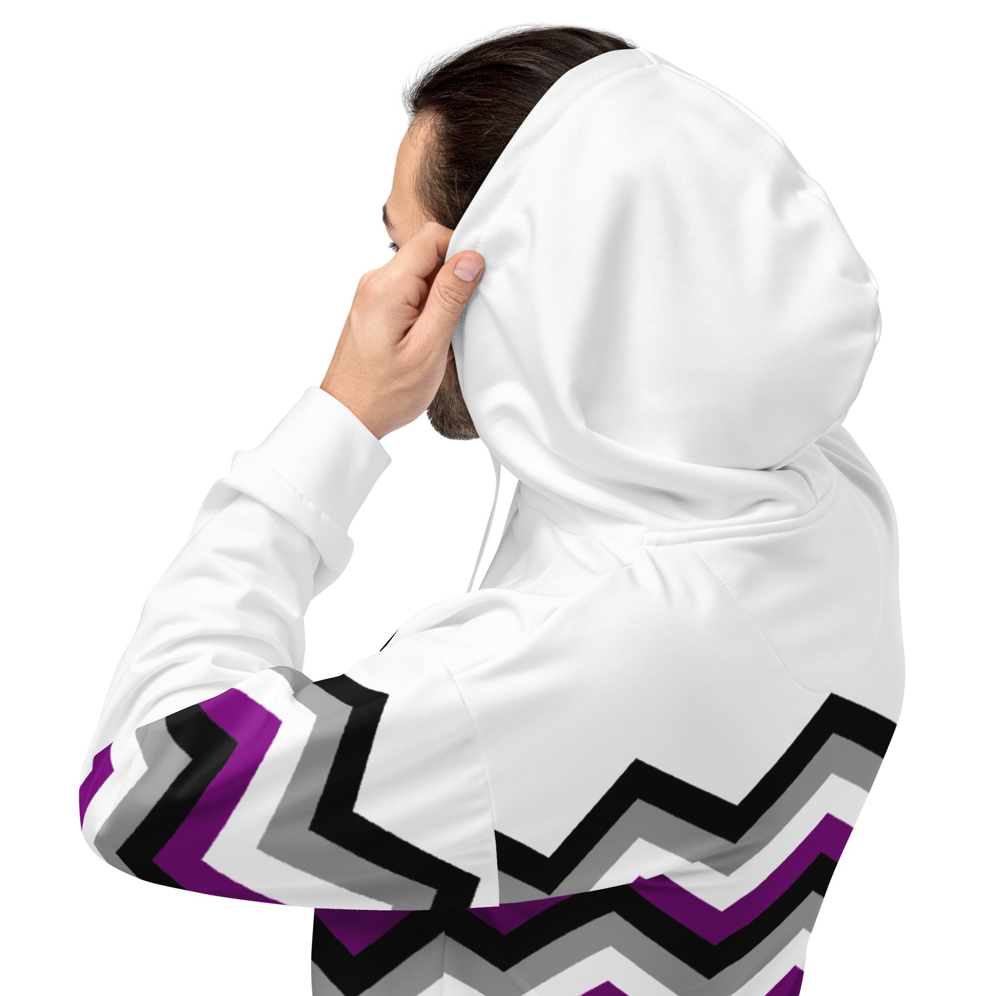 Unisex Hoodie-Asexual Zigzag Pattern