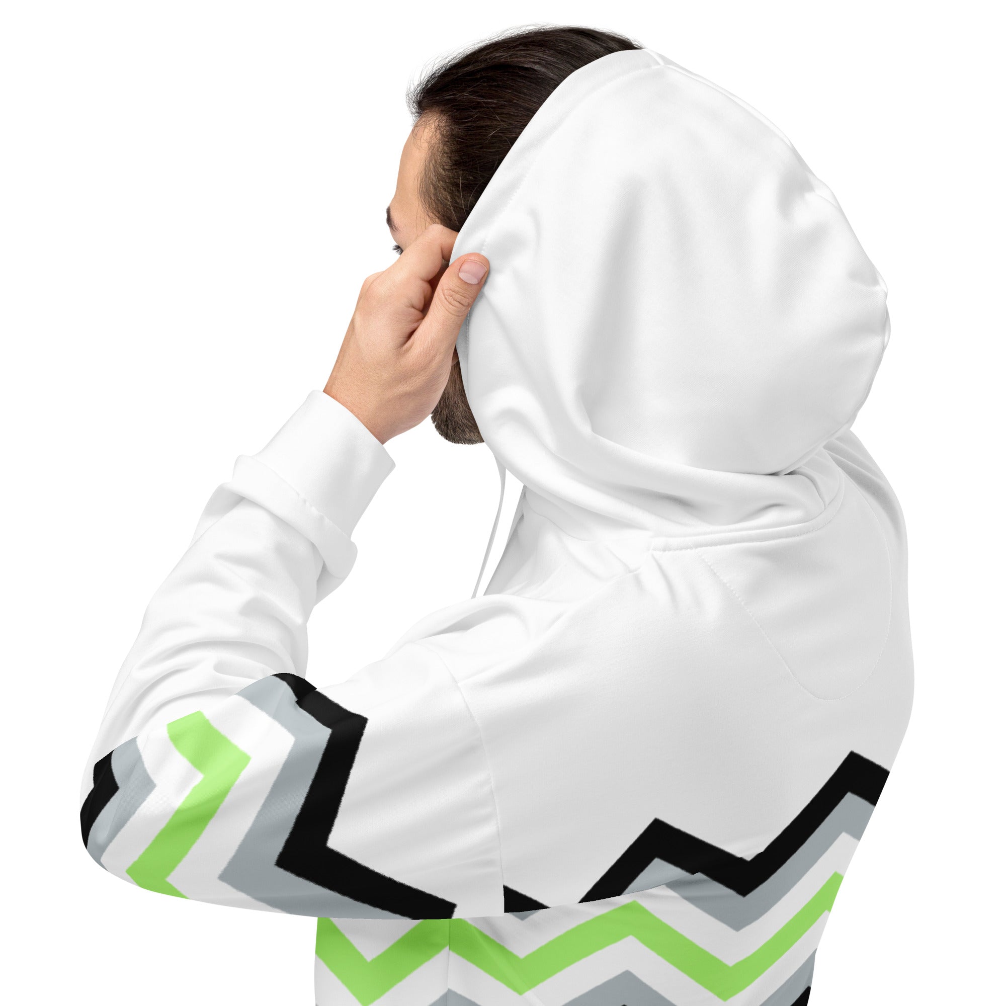 Unisex Hoodie-Agender Zigzag Pattern