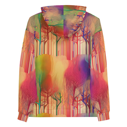 Unisex Hoodie- Abstract Rainbow Forest Pattern I