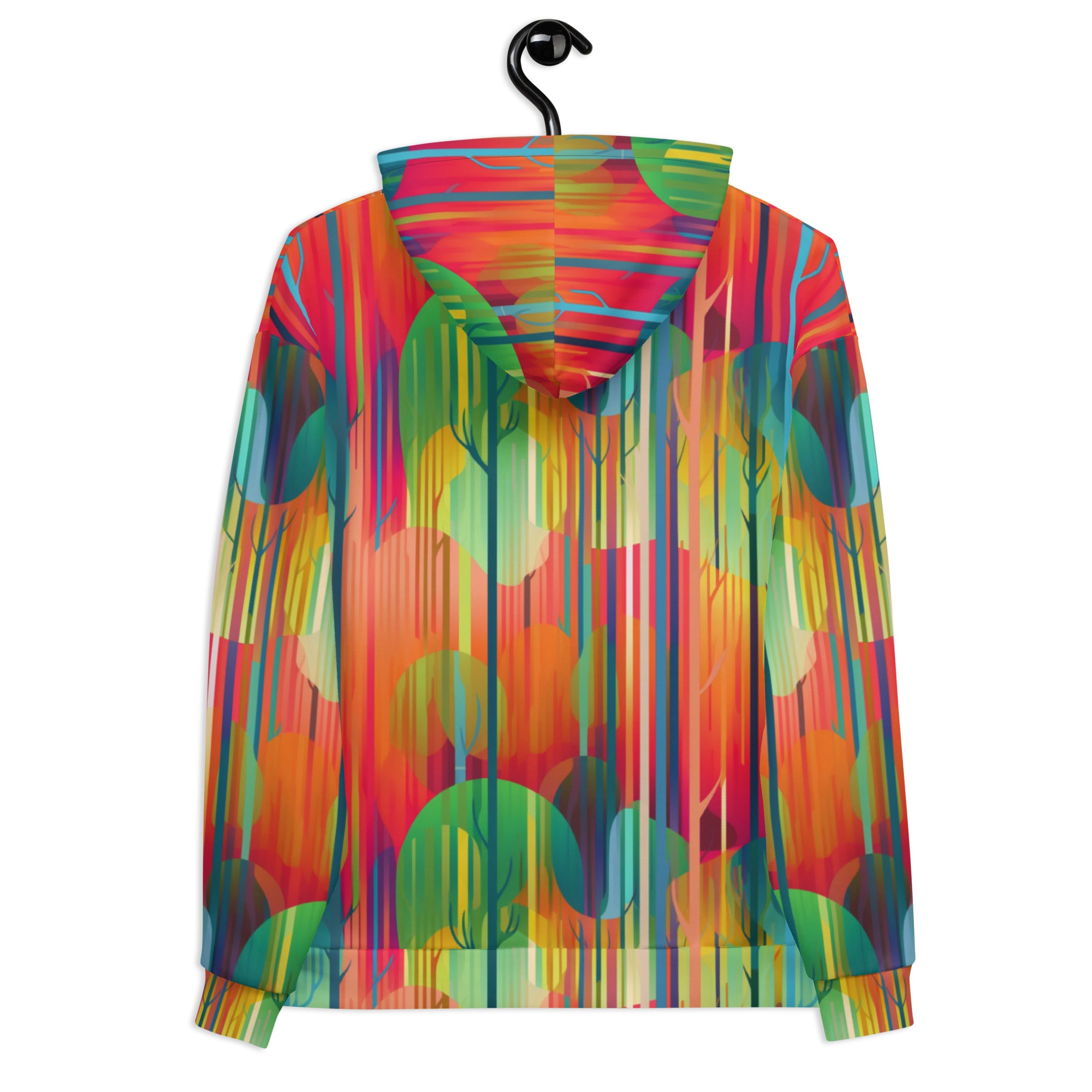 Unisex Hoodie- Abstract Rainbow Forest Pattern II