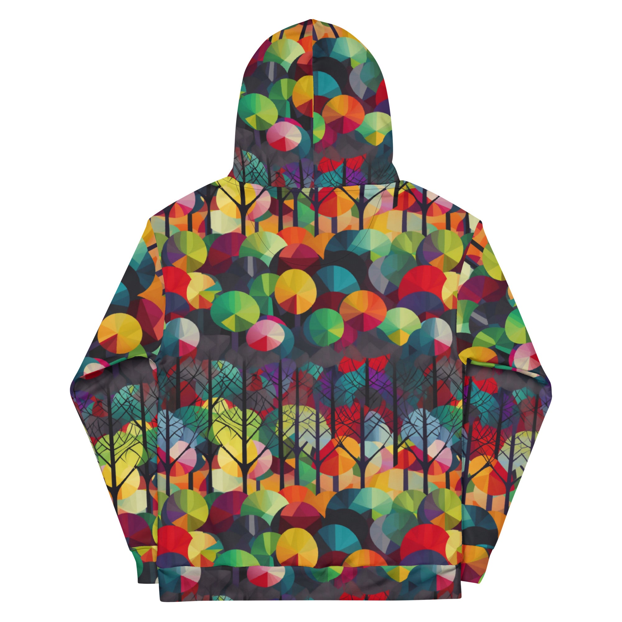 Unisex Hoodie- Abstract Rainbow Forest Pattern III