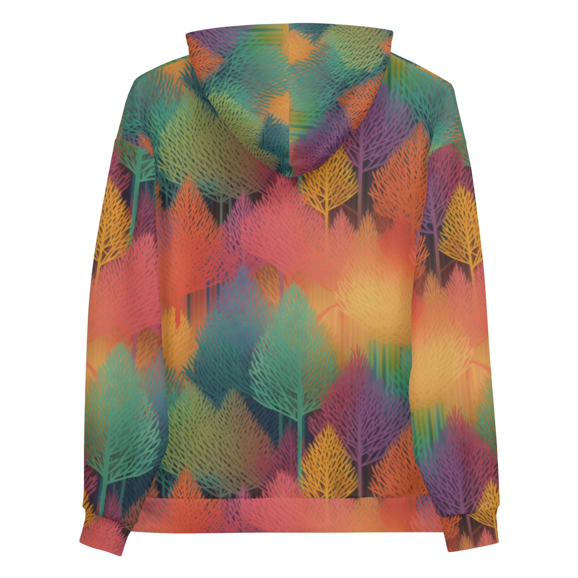 Unisex Hoodie- Abstract Rainbow Forest Pattern IV