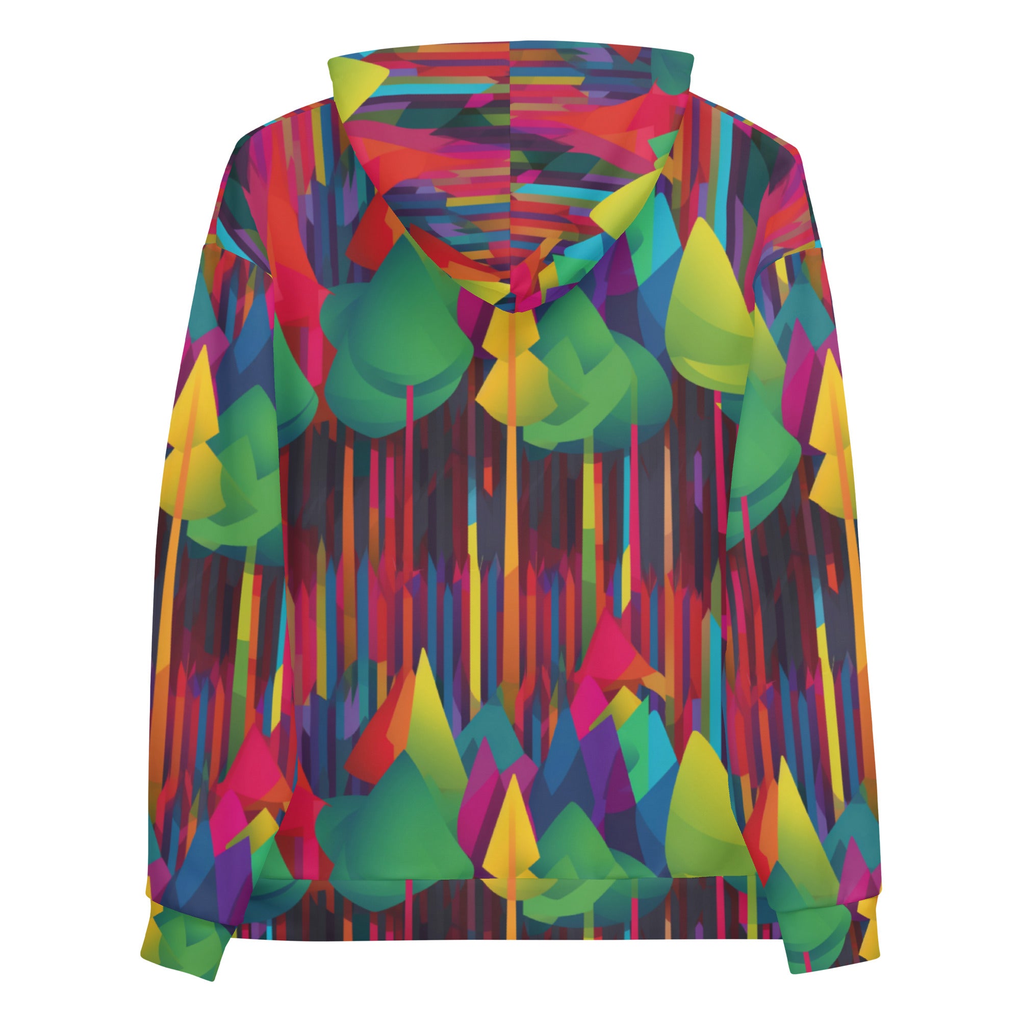 Unisex Hoodie- Abstract Rainbow Forest Pattern 05