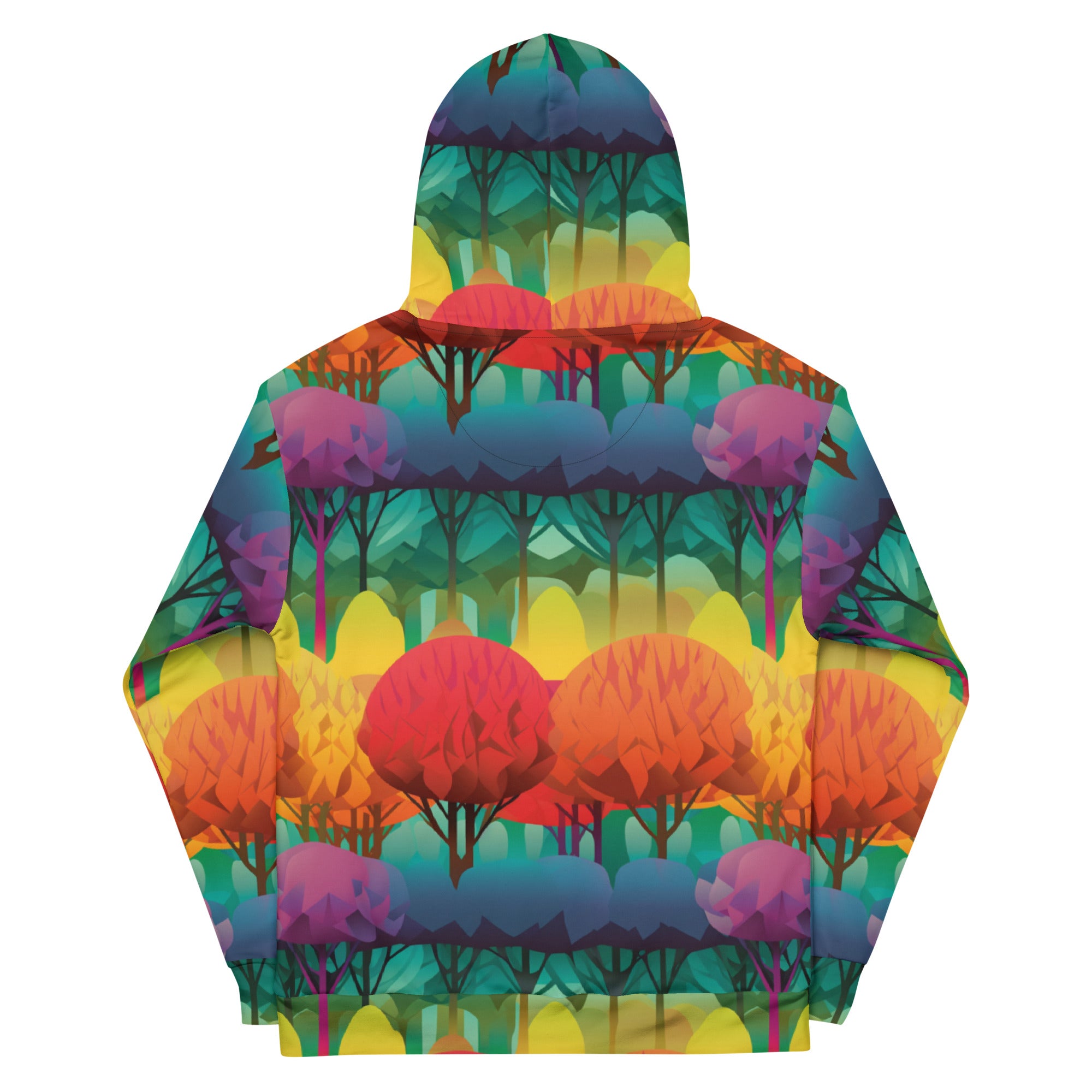 Unisex Hoodie- Abstract Rainbow Forest Pattern 06