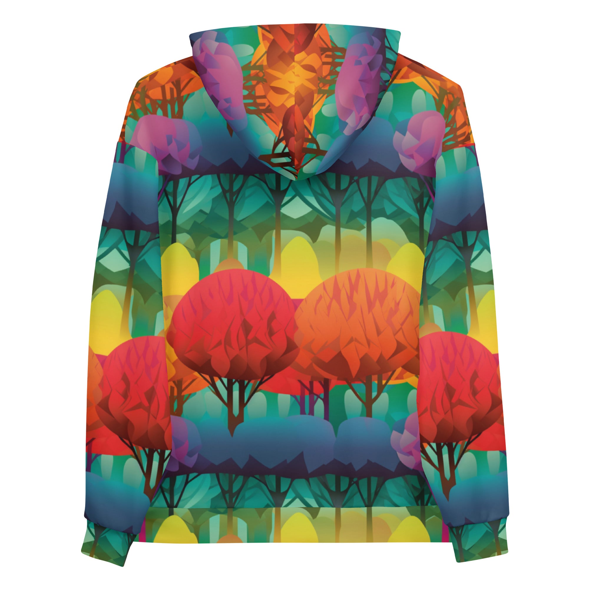 Unisex Hoodie- Abstract Rainbow Forest Pattern 06