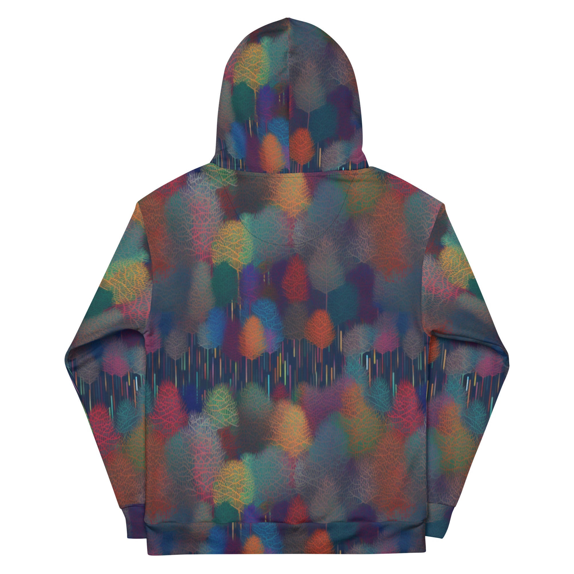 Unisex Hoodie- Abstract Rainbow Forest Pattern 07