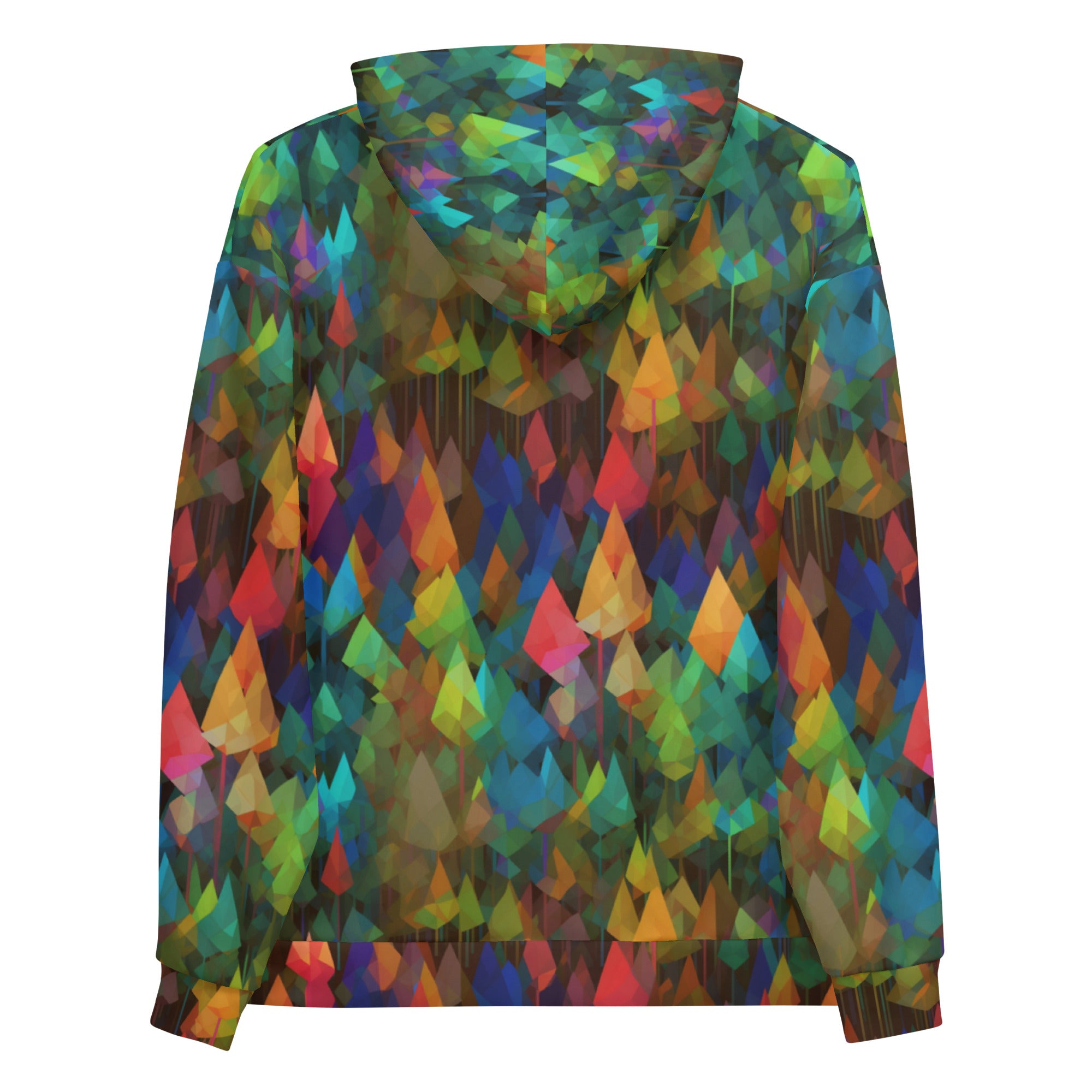 Unisex Hoodie- Abstract Rainbow Forest Pattern 08