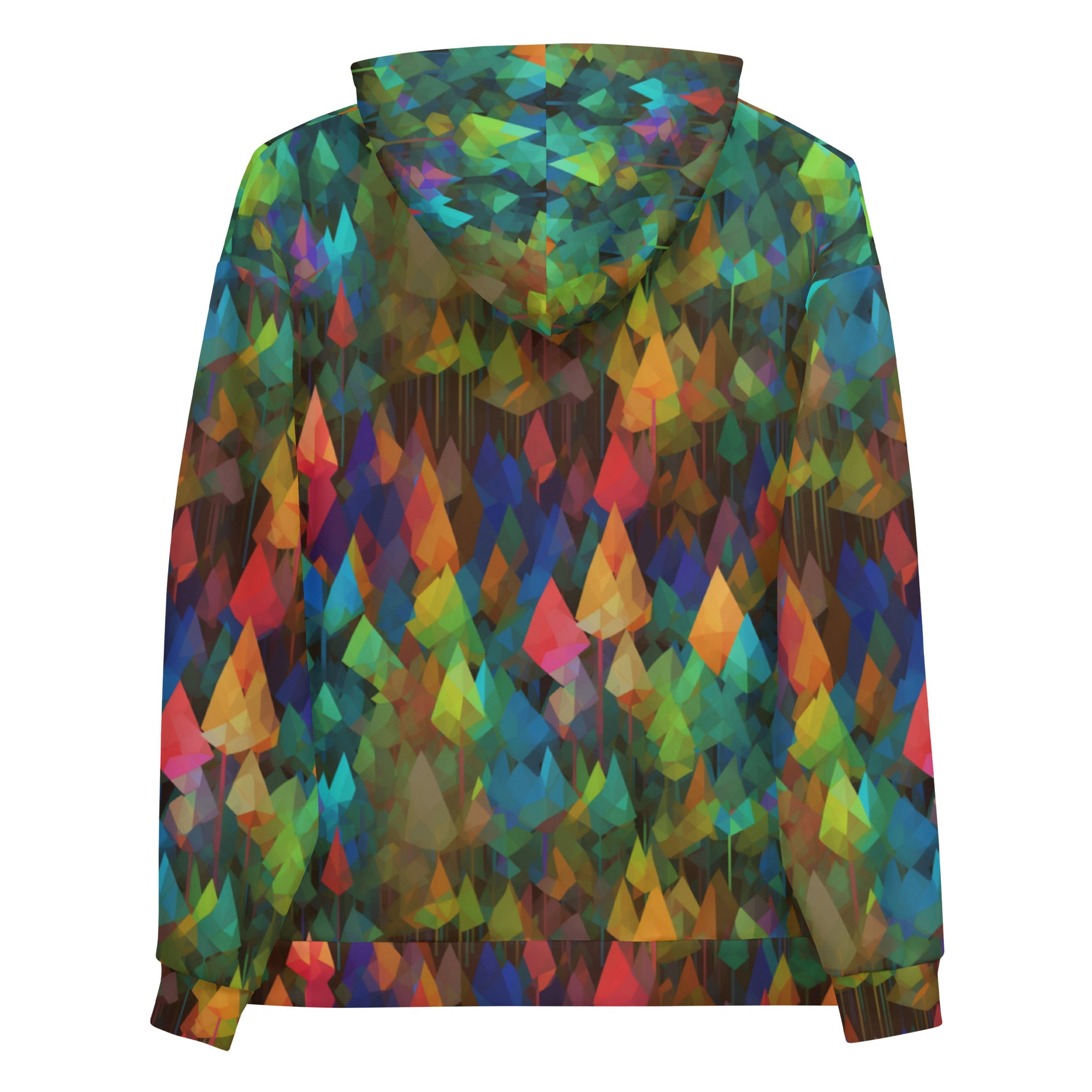 Unisex Hoodie- Abstract Rainbow Forest Pattern VIII