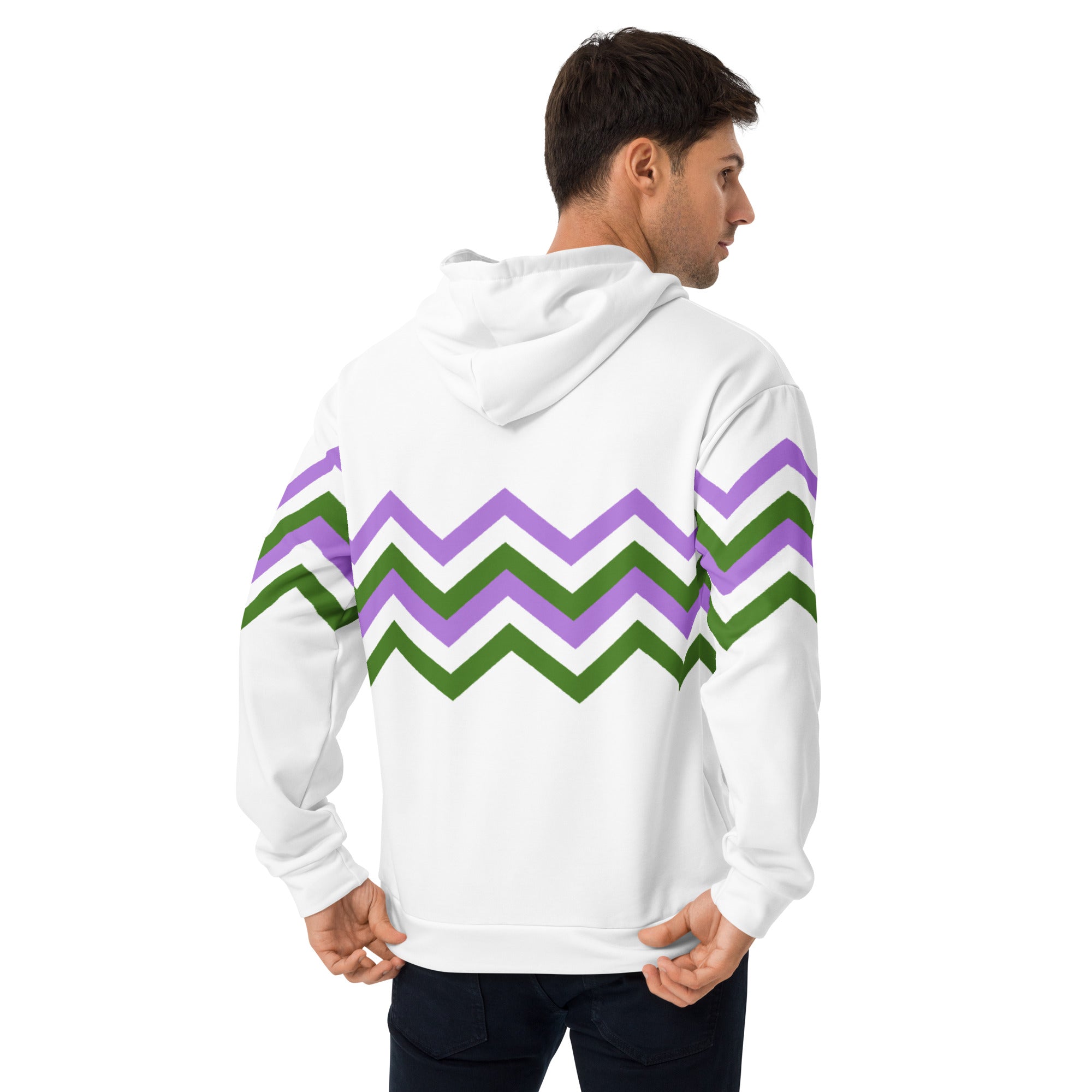 Unisex Hoodie-Genderqueer Zigzag Pattern