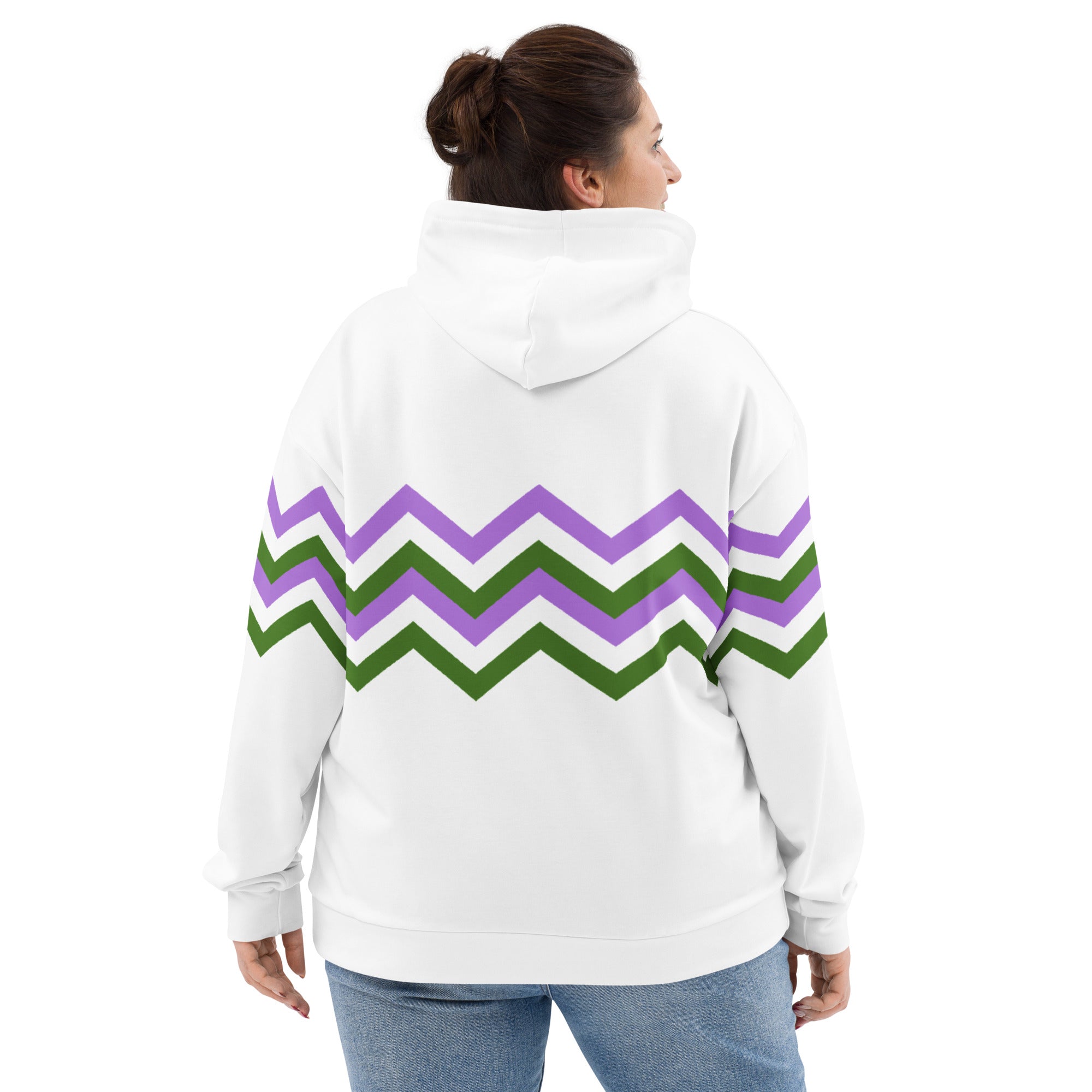 Unisex Hoodie-Genderqueer Zigzag Pattern