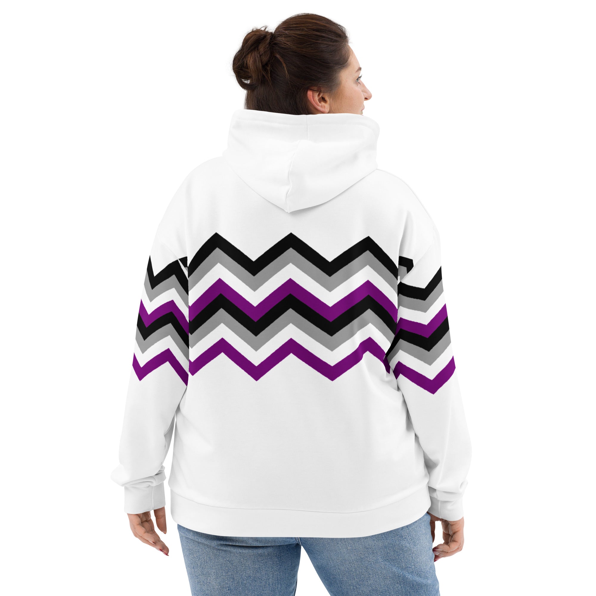 Unisex Hoodie-Asexual Zigzag Pattern