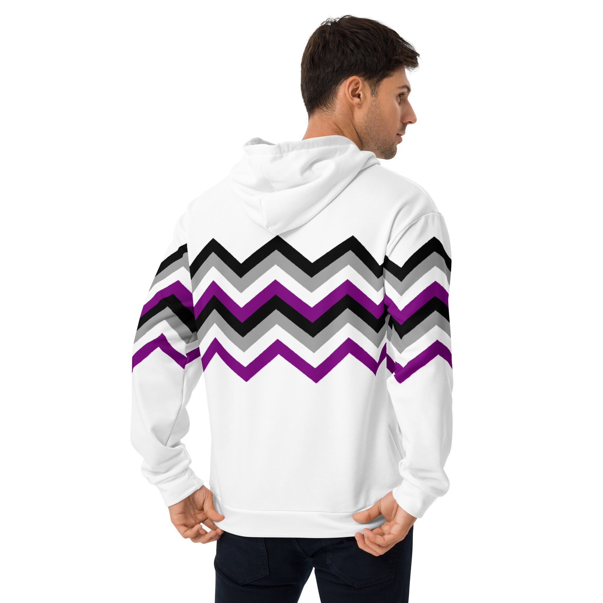 Unisex Hoodie-Asexual Zigzag Pattern