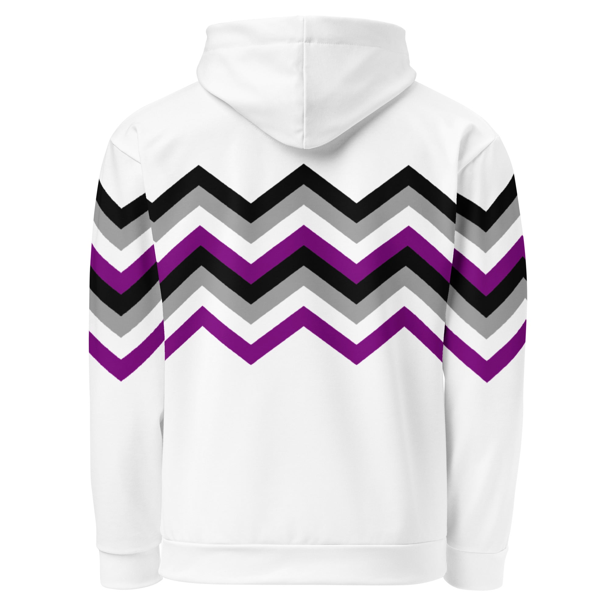 Unisex Hoodie-Asexual Zigzag Pattern