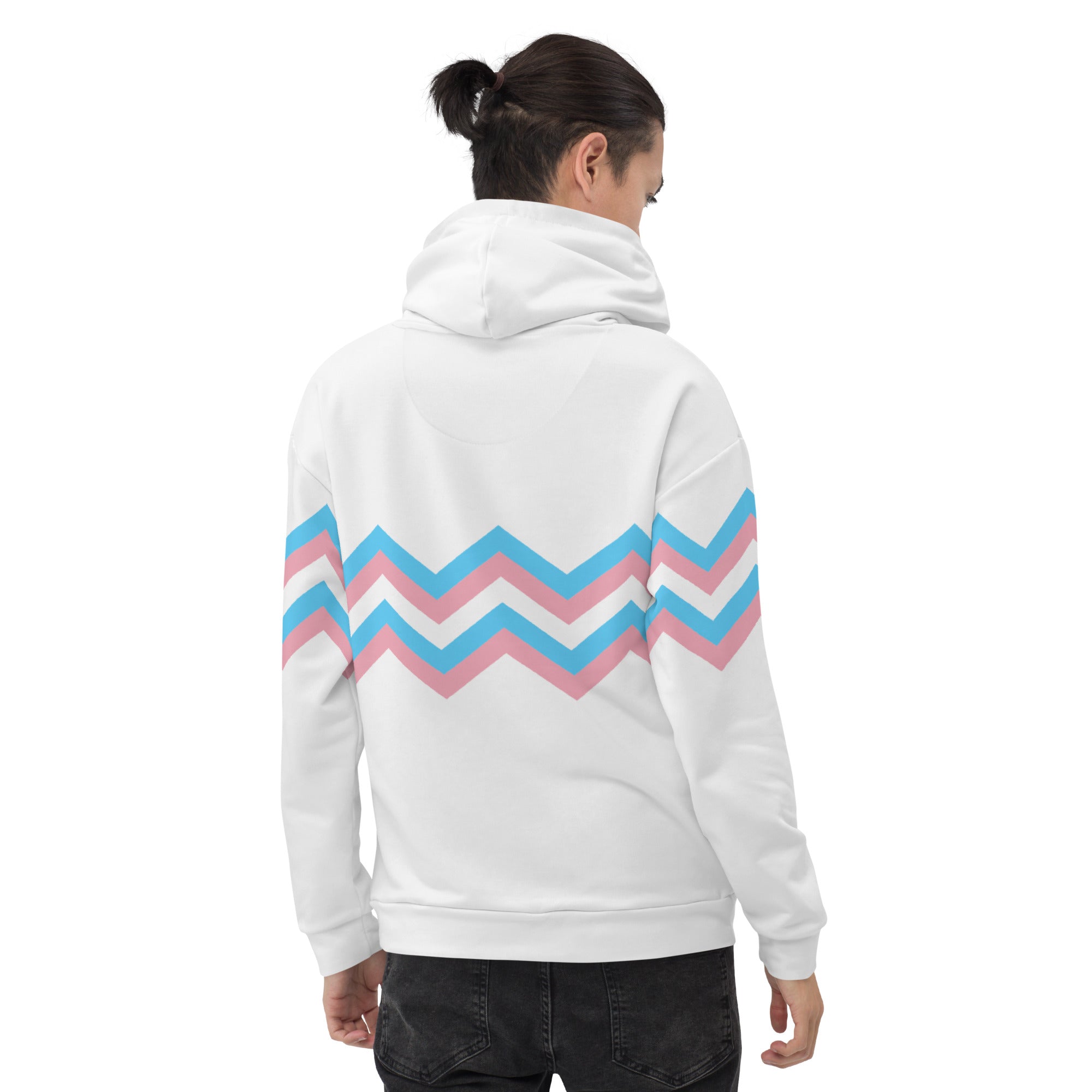 Unisex Hoodie-Transgender Zigzag Pattern