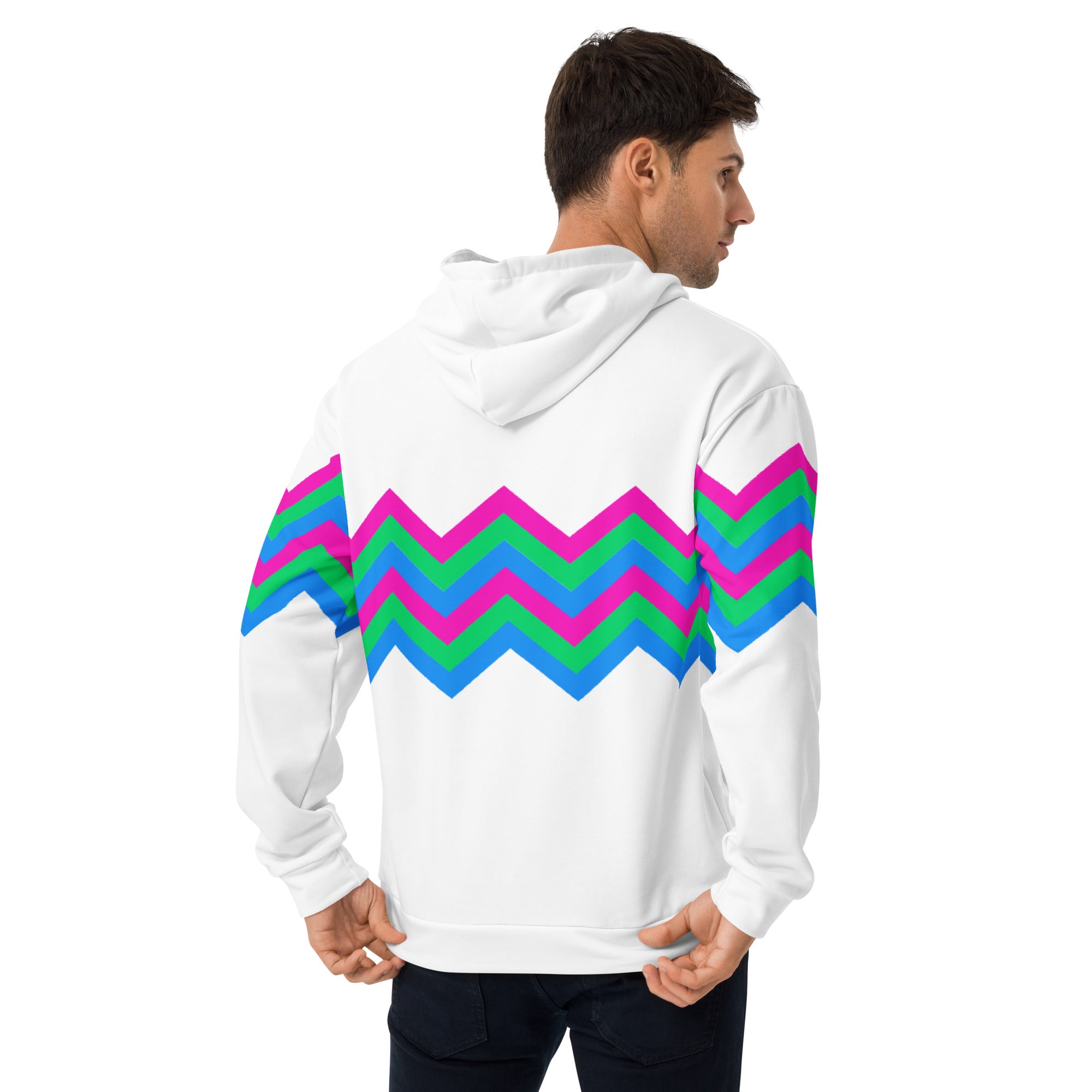 Unisex Hoodie-Polysexual Zigzag Pattern