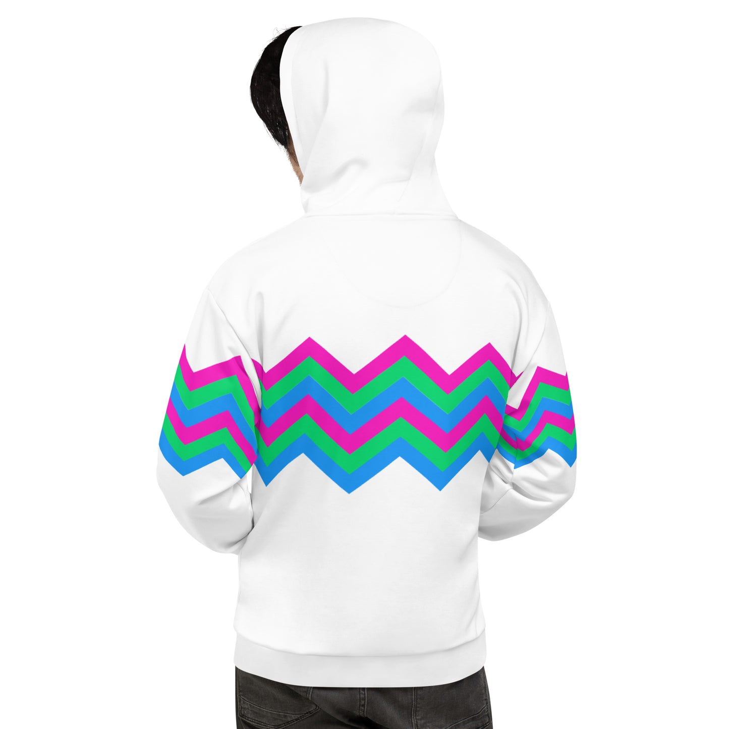 Unisex Hoodie-Polysexual Zigzag Pattern