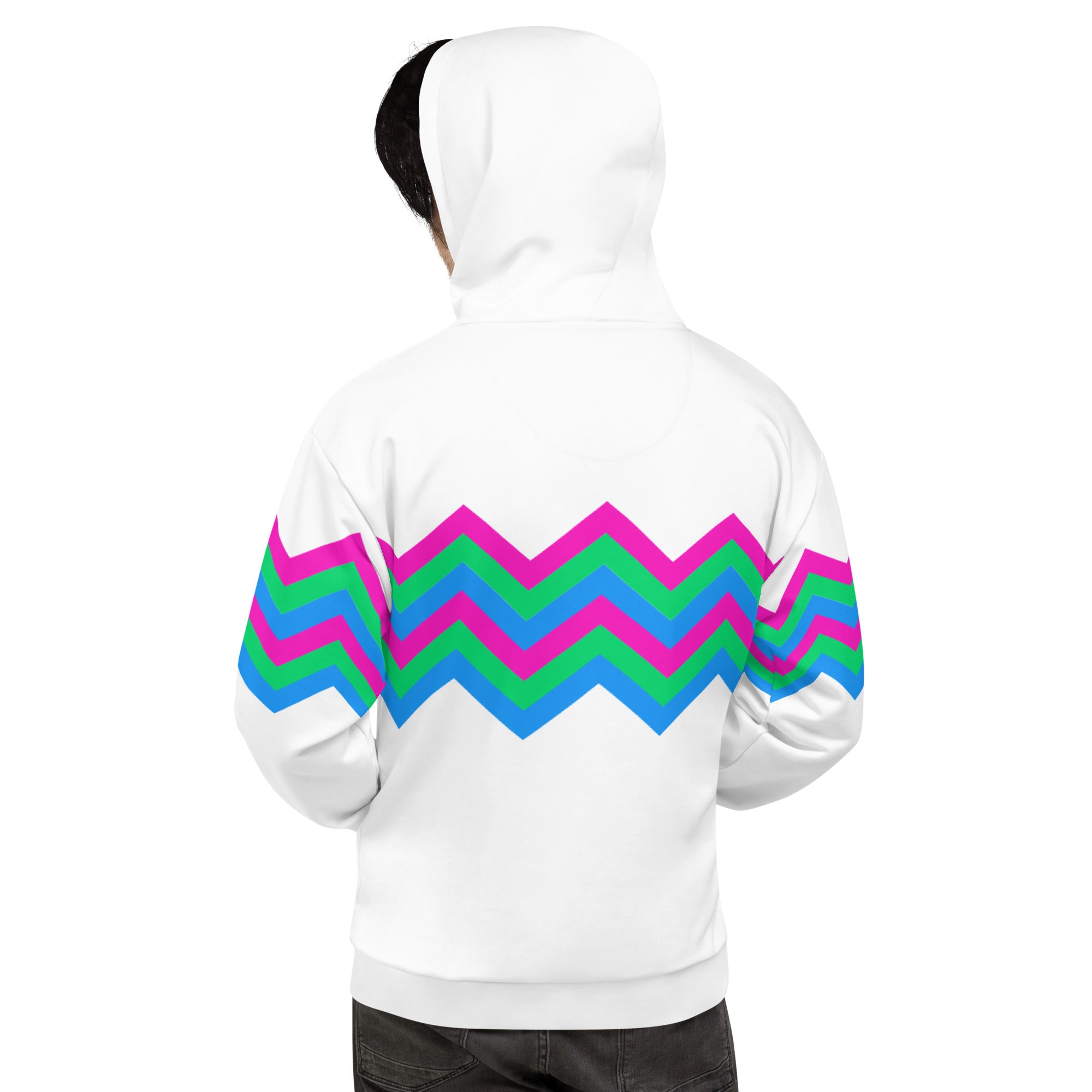 Unisex Hoodie-Polysexual Zigzag Pattern