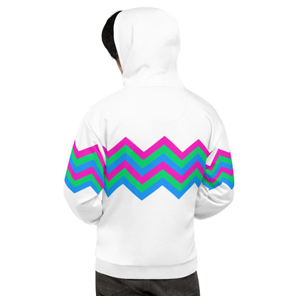 Unisex Hoodie-Polysexual Zigzag Pattern