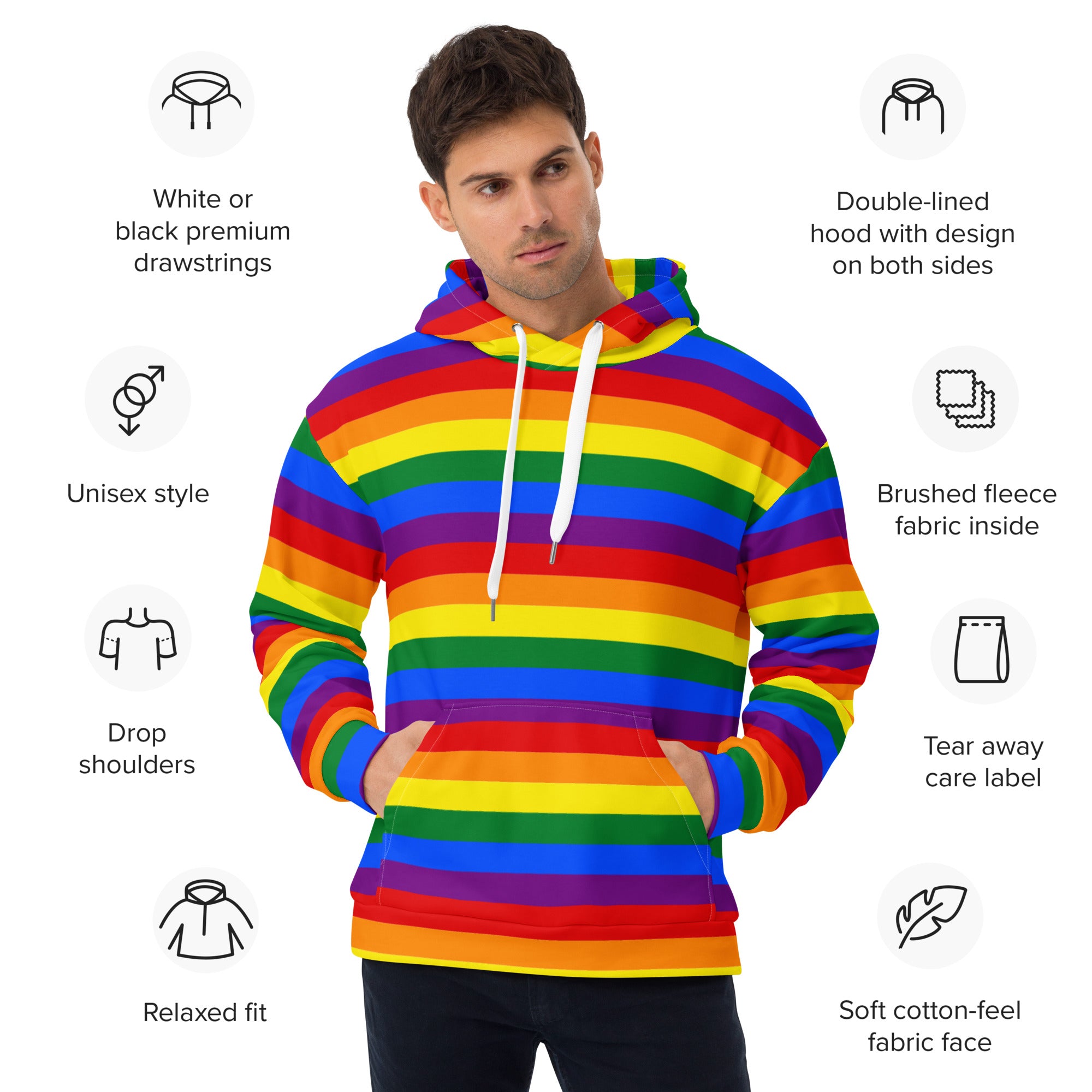 Unisex Hoodie- Rainbow