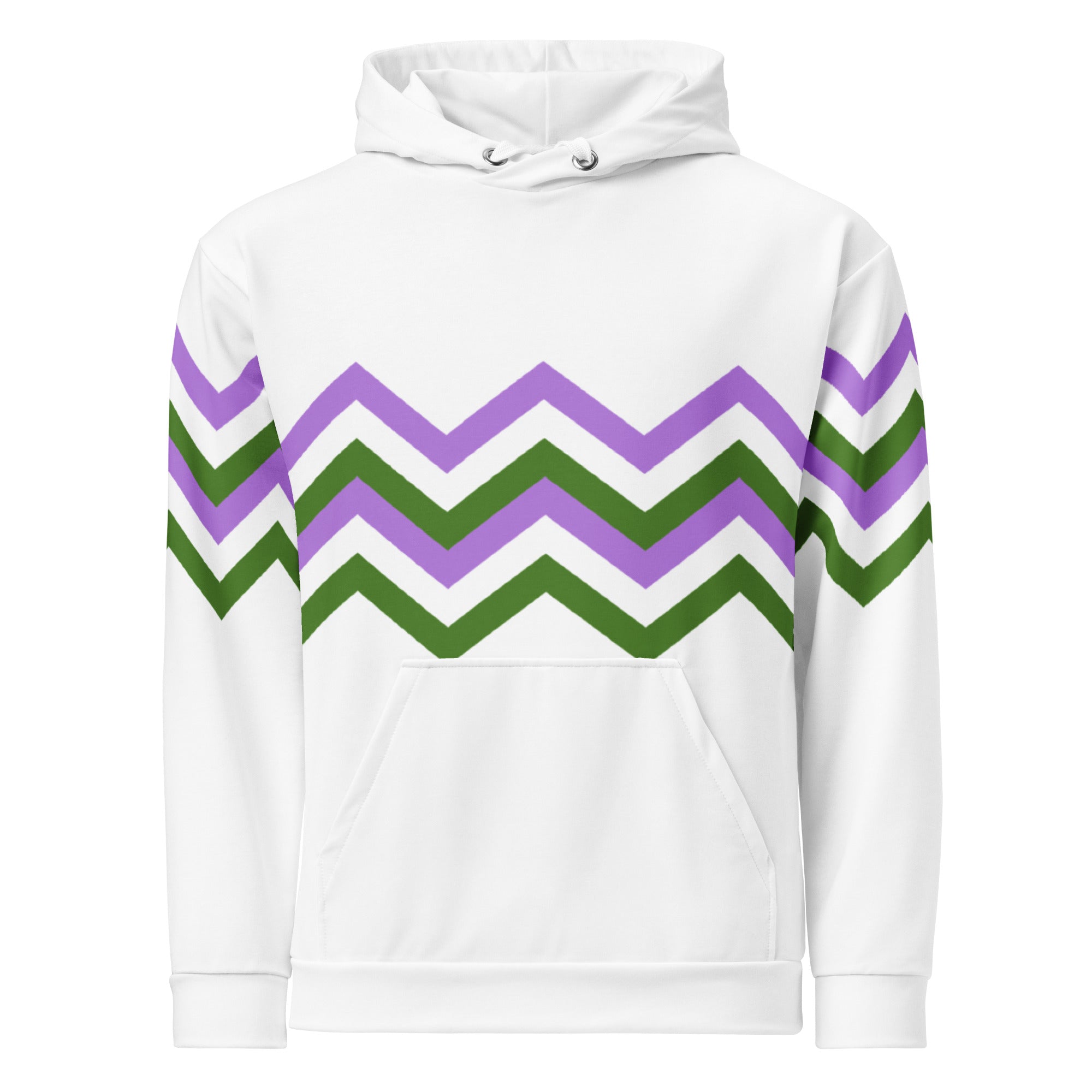 Unisex Hoodie-Genderqueer Zigzag Pattern