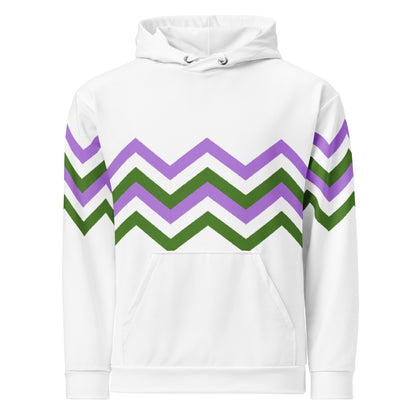 Unisex Hoodie-Genderqueer Zigzag Pattern