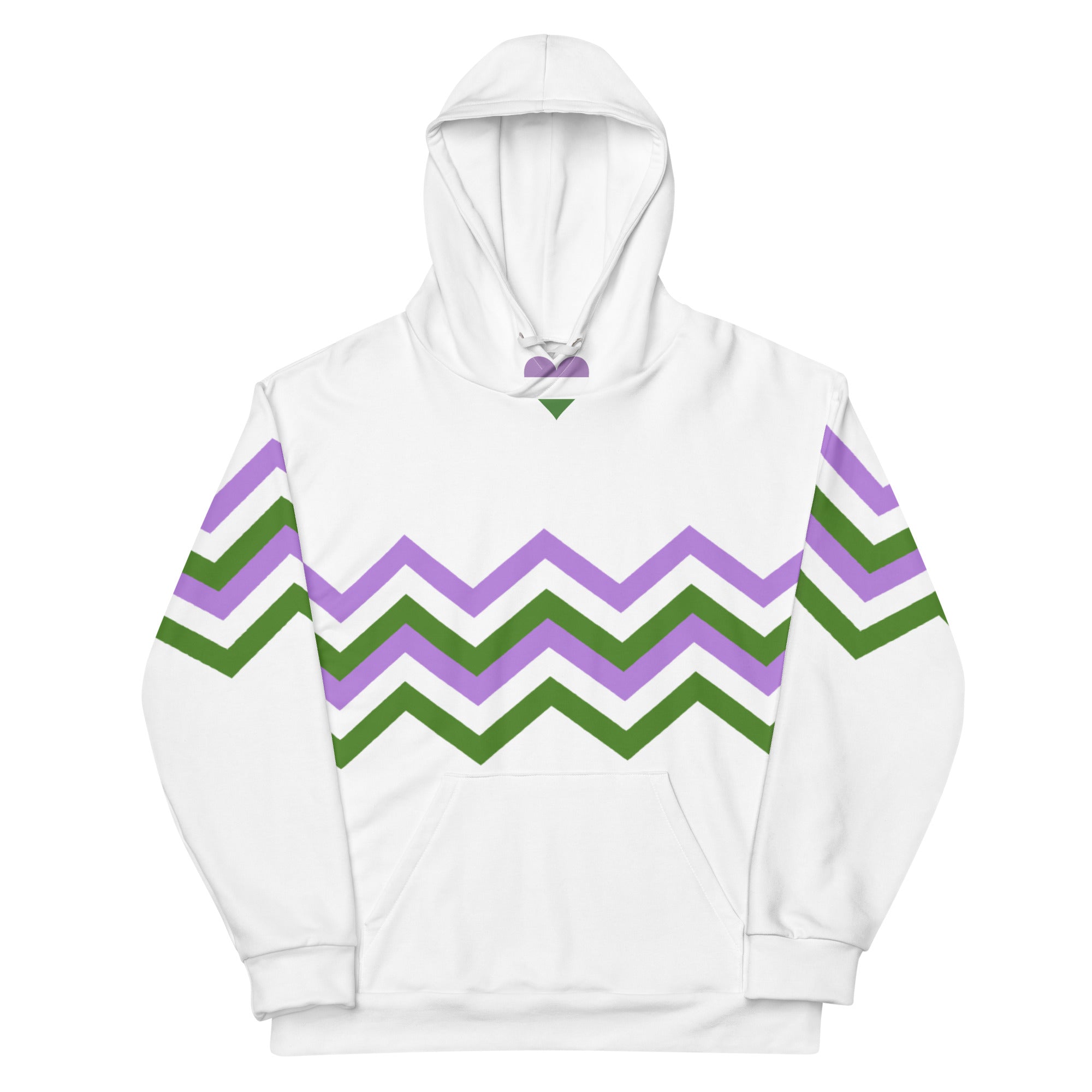 Unisex Hoodie-Genderfluid Zigzag Pattern